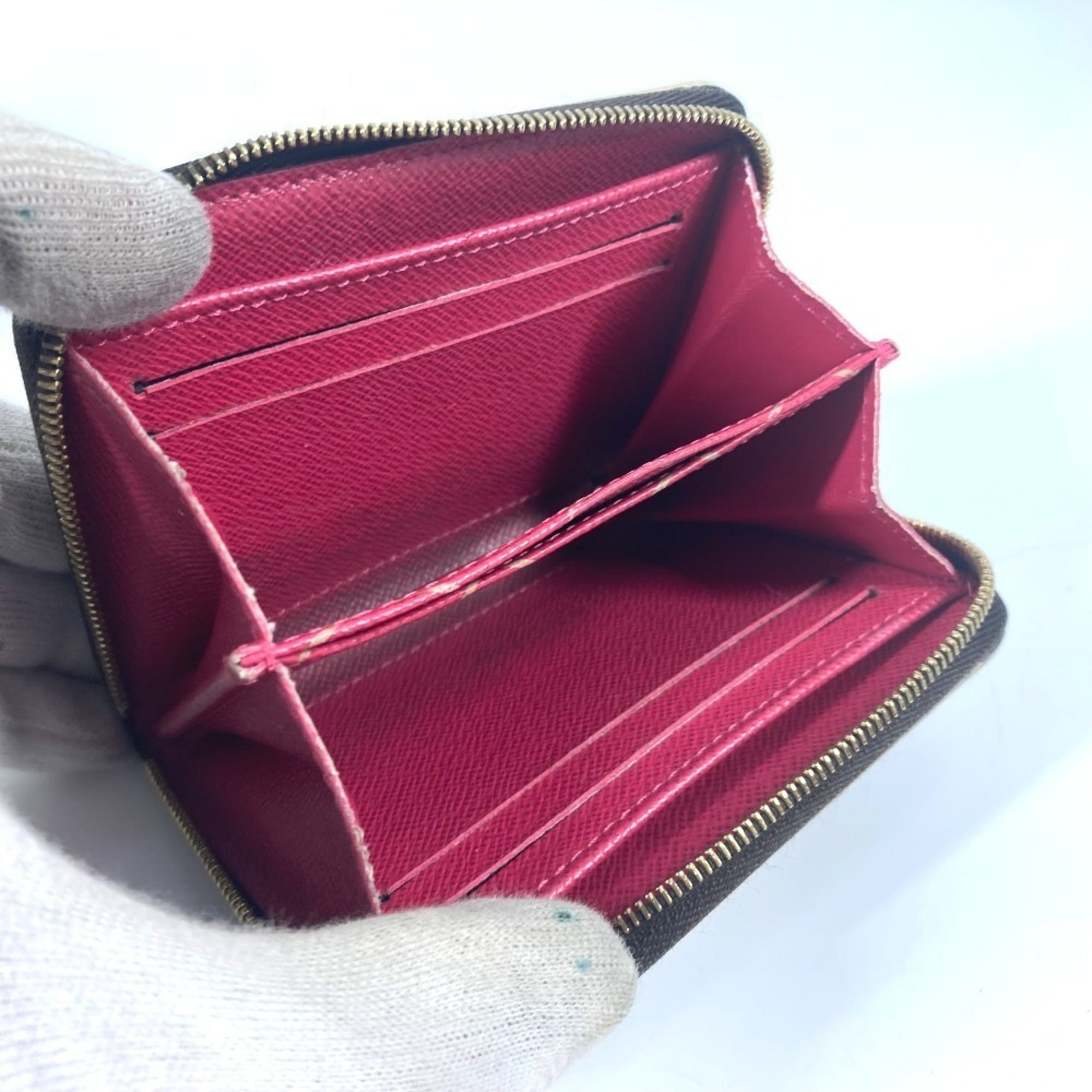 Louis Vuitton Monogram Brown Pink Monogram Coin Purse/Coin Case (Pre-Owned)