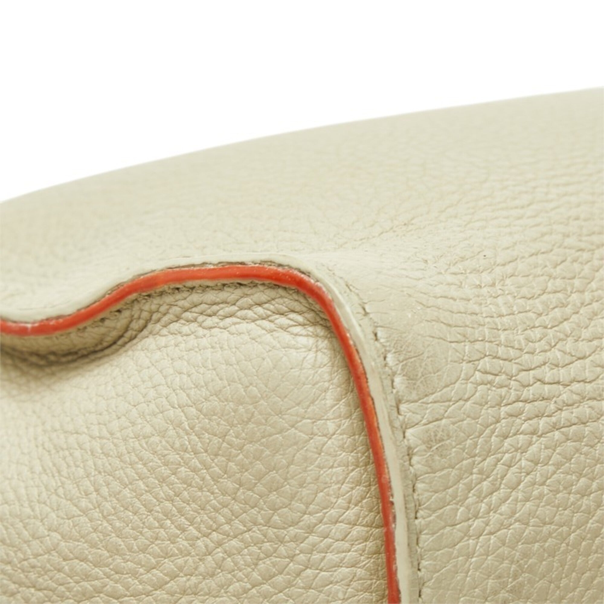 Fendi Beige Grayish Leather Handbag Shoulder Bag (Pre-Owned)