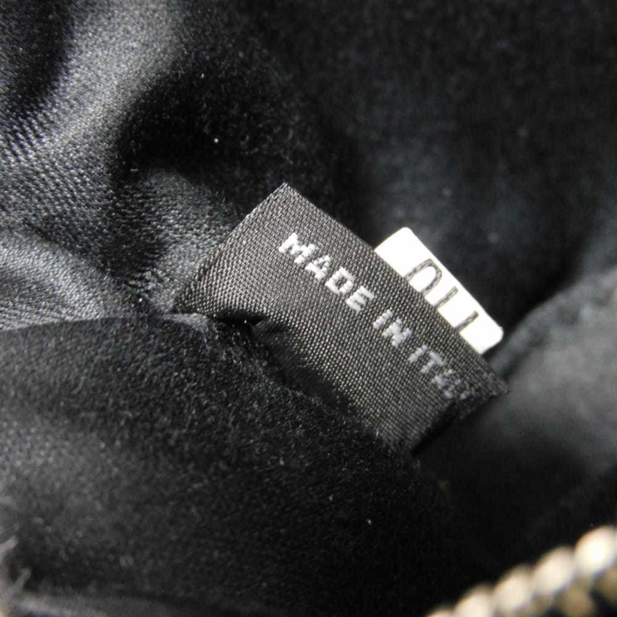 Miu Miu Black Leather Pochette Shoulder Bag (Pre-Owned)