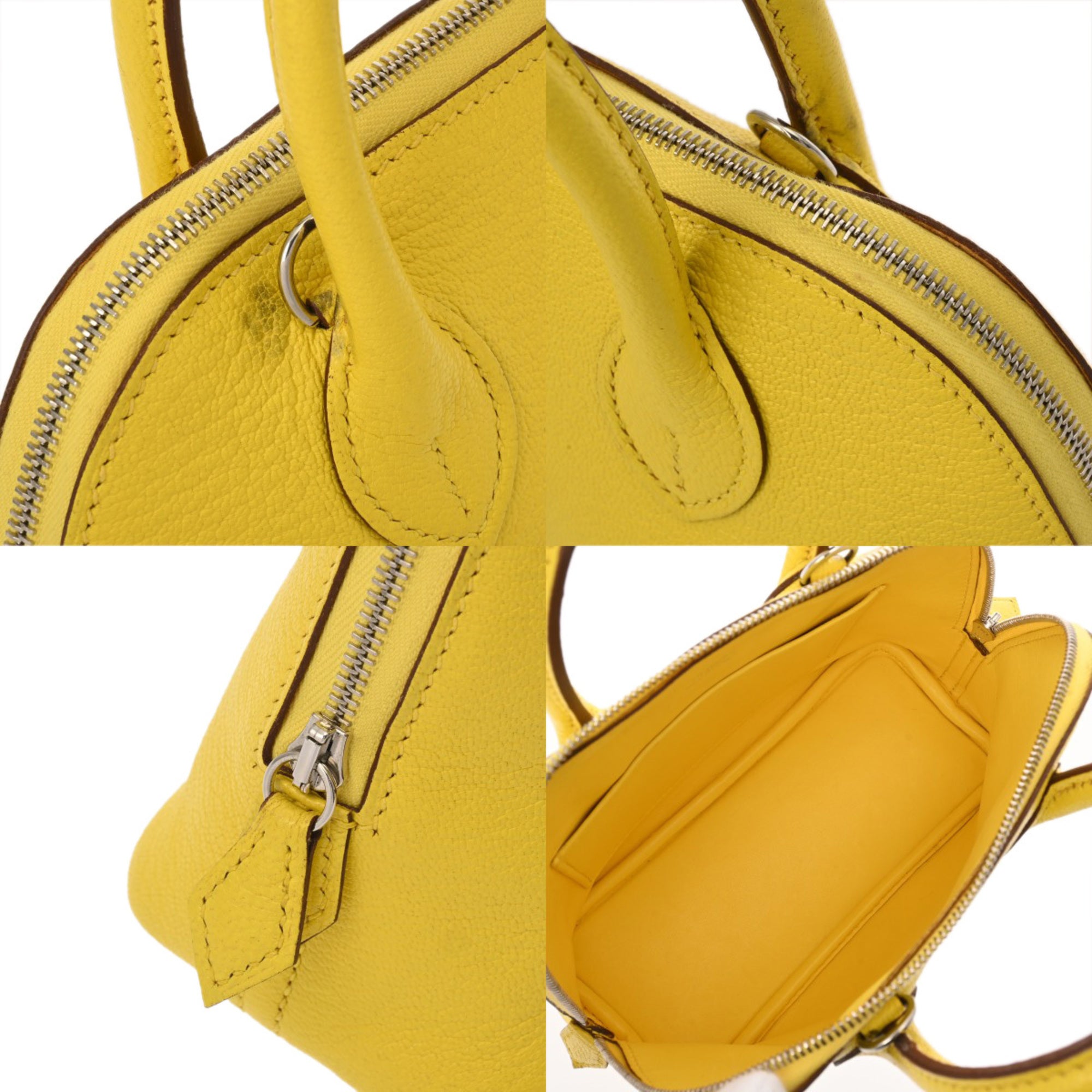 Hermes Lime Chevre Leather Handbag (Pre-Owned)