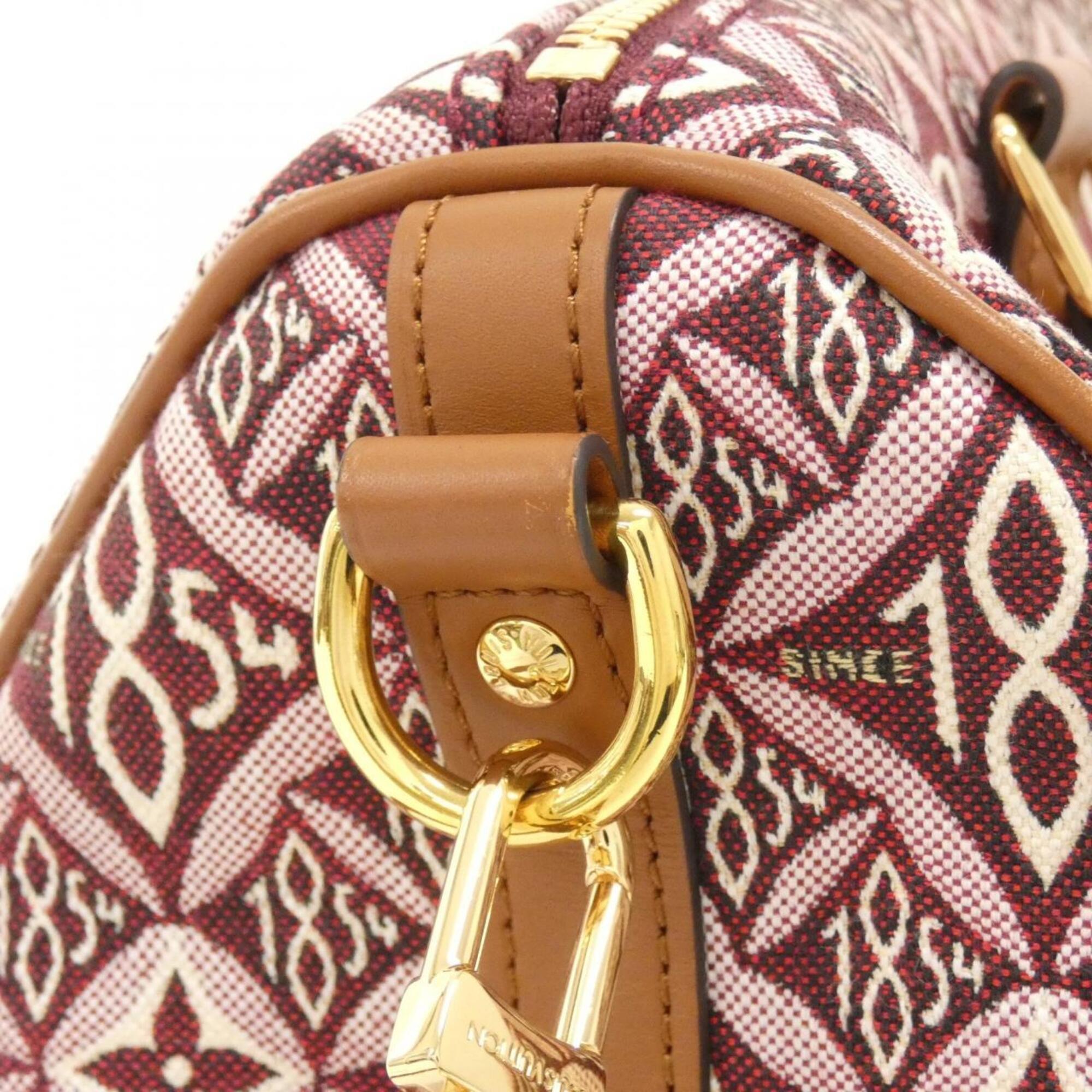 Louis Vuitton Bordeaux Jacquard Boston Bag (Pre-Owned)
