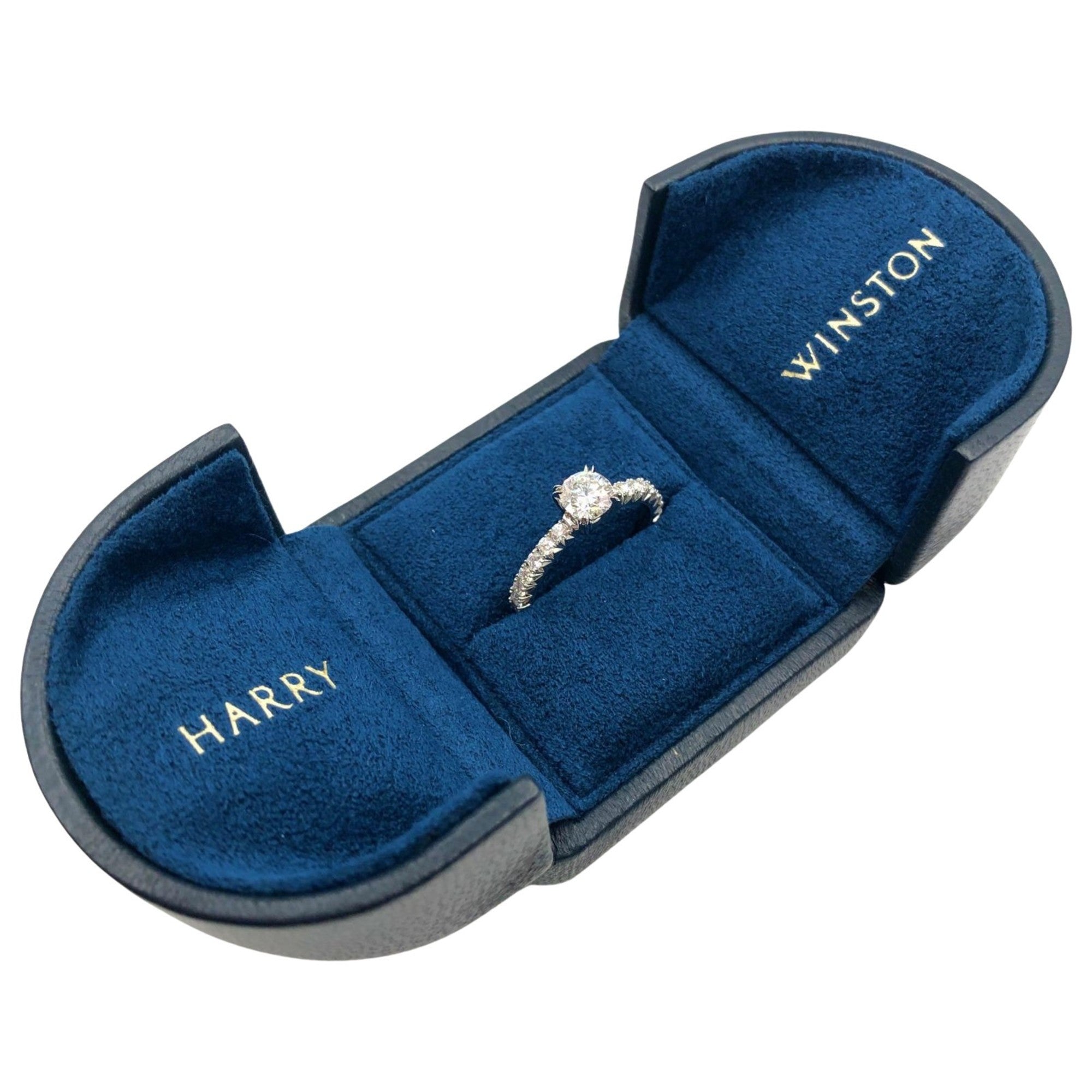 Harry Winston Silver Platinum Band Ring (Pre-Owned)