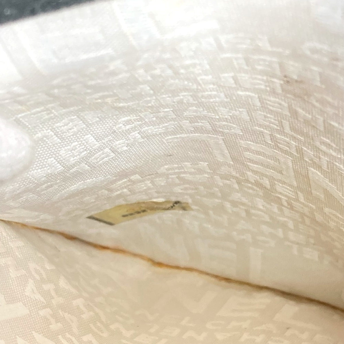 Chanel Gray White Canvas Handbag Tote Bag (Pre-Owned)