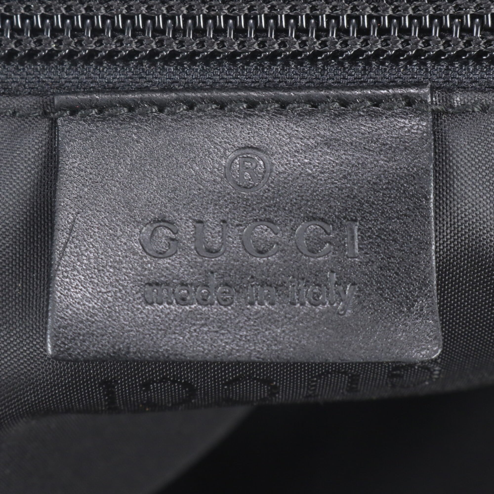 Gucci Black Leather Canvas Clutch Bag Pouch (Pre-Owned)