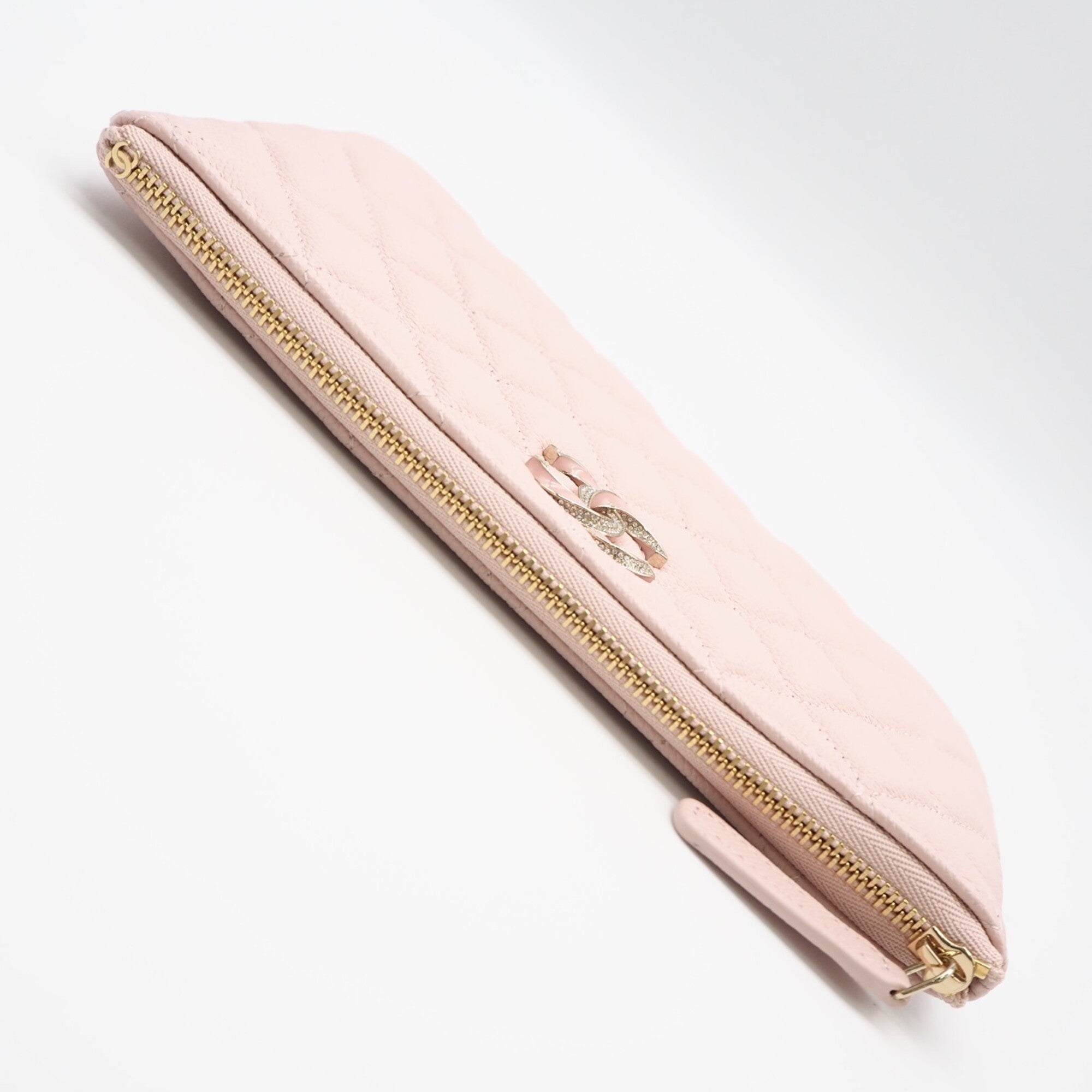 Chanel Matelasse Pink Grained Calfskin Pouch (Pre-Owned)