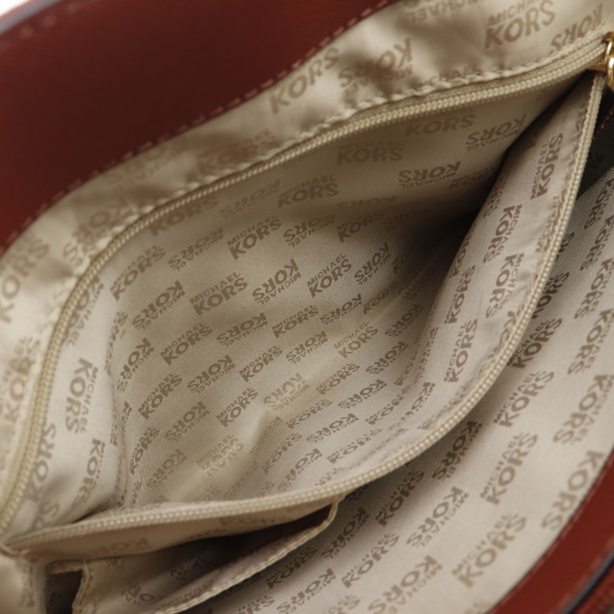 Michael Kors Red Color Leather Tote Bag (Pre-Owned)