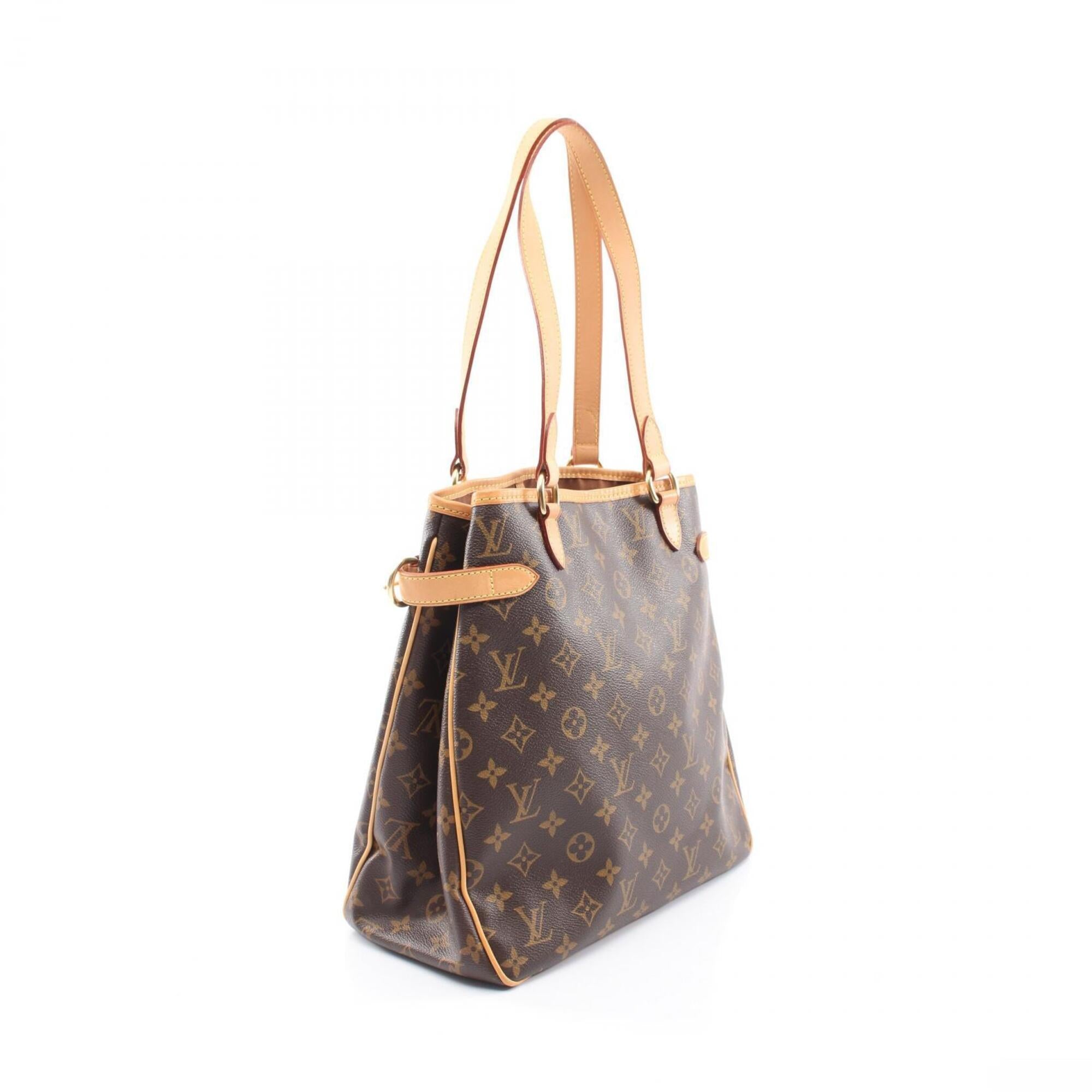 Louis Vuitton Brown Coated Canvas Leather Handbag Tote Bag (Pre-Owned)