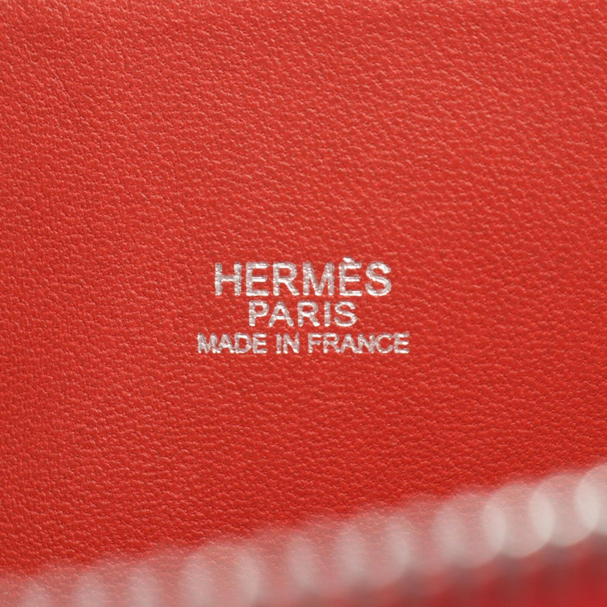 Hermes Red Color Rouge Garance Chevre Coromandel Leather Leather Handbag (Pre-Owned)