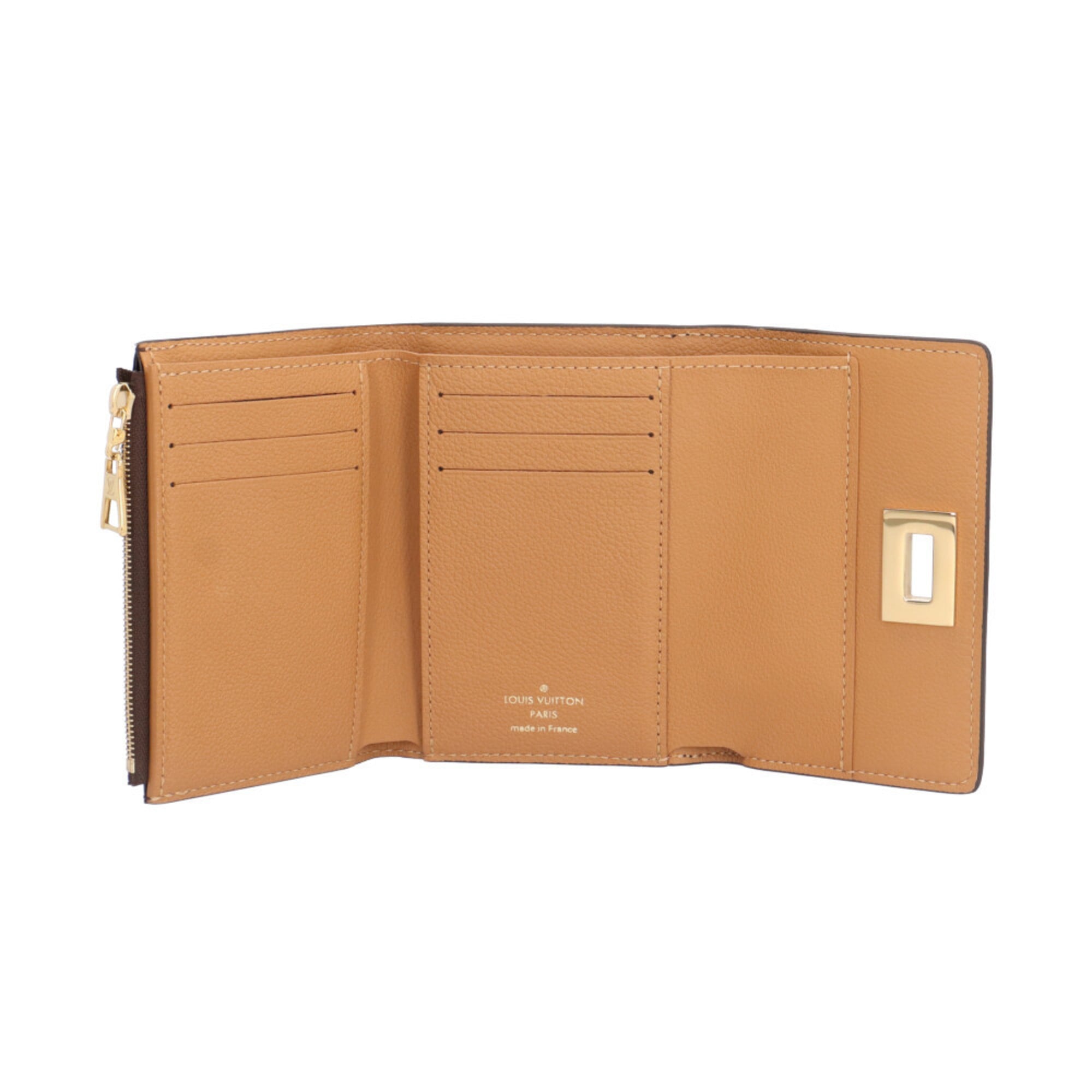 Louis Vuitton Black Brown Monogram Wallet (Tri-Fold) (Pre-Owned)