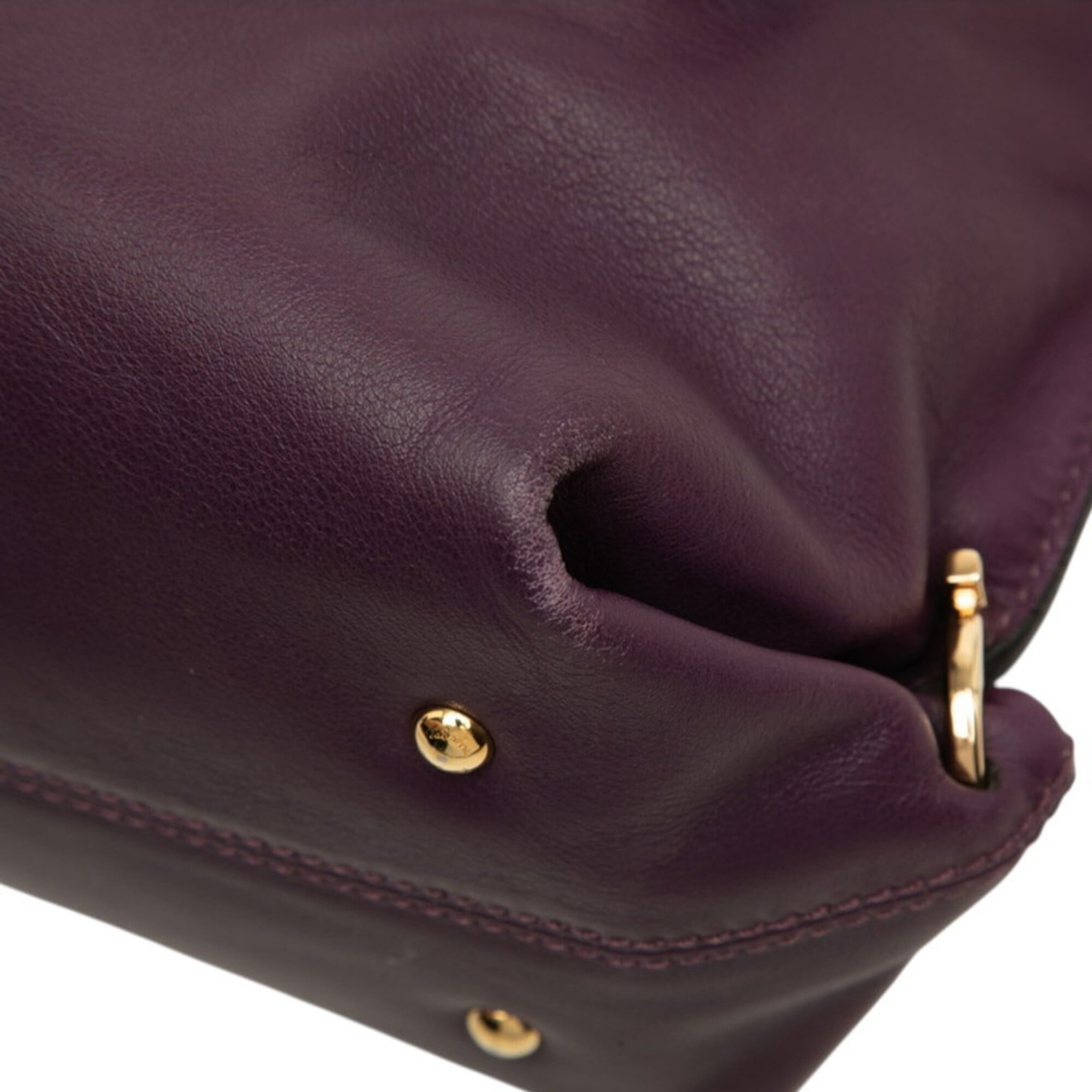Salvatore Ferragamo Purple Leather Handbag (Pre-Owned)