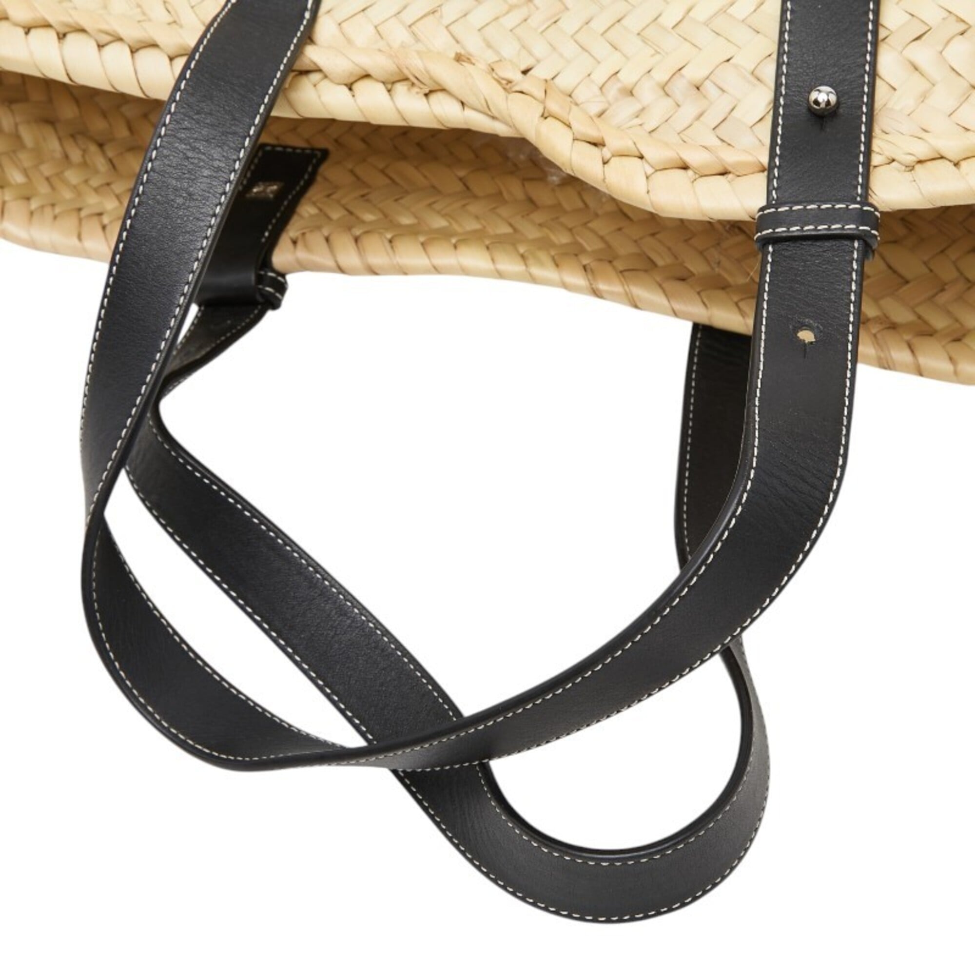 Loewe Black Leather Basket Handbag Shoulder Bag (Pre-Owned)