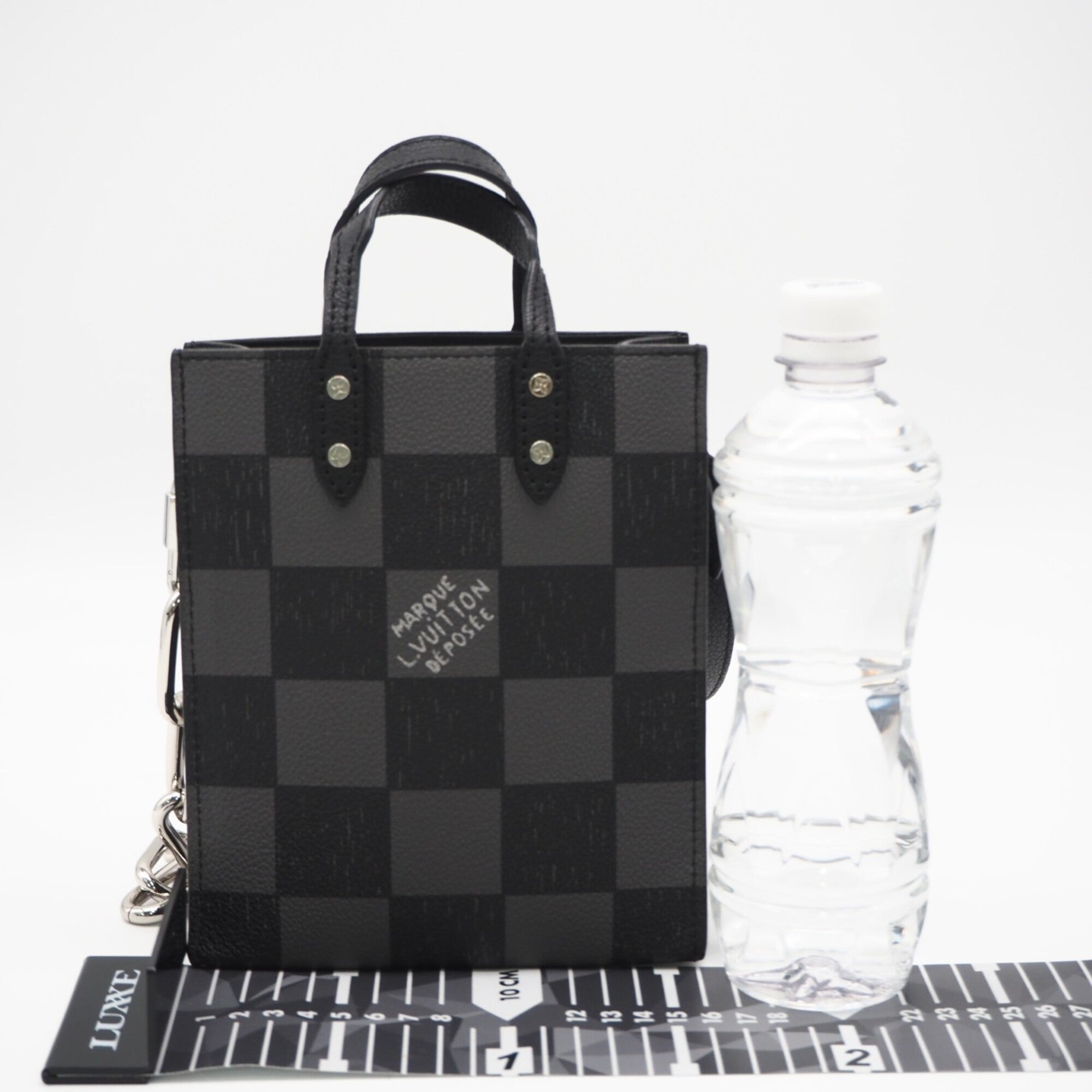 Louis Vuitton Black Damier Canvas Gray Coated Canvas Handbag (Pre-Owned)