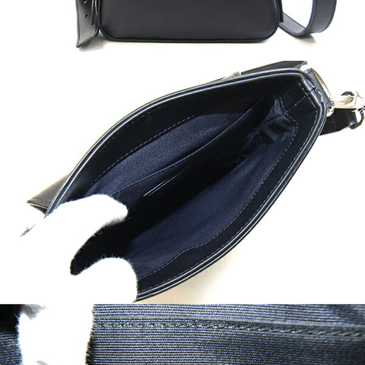 Tod's Black Leather Pochette Shoulder Bag (Pre-Owned)