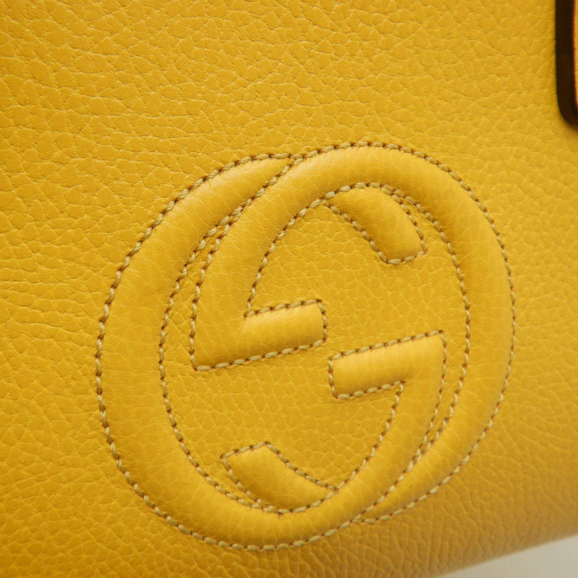 Gucci Yellow Leather Handbag (Pre-Owned)