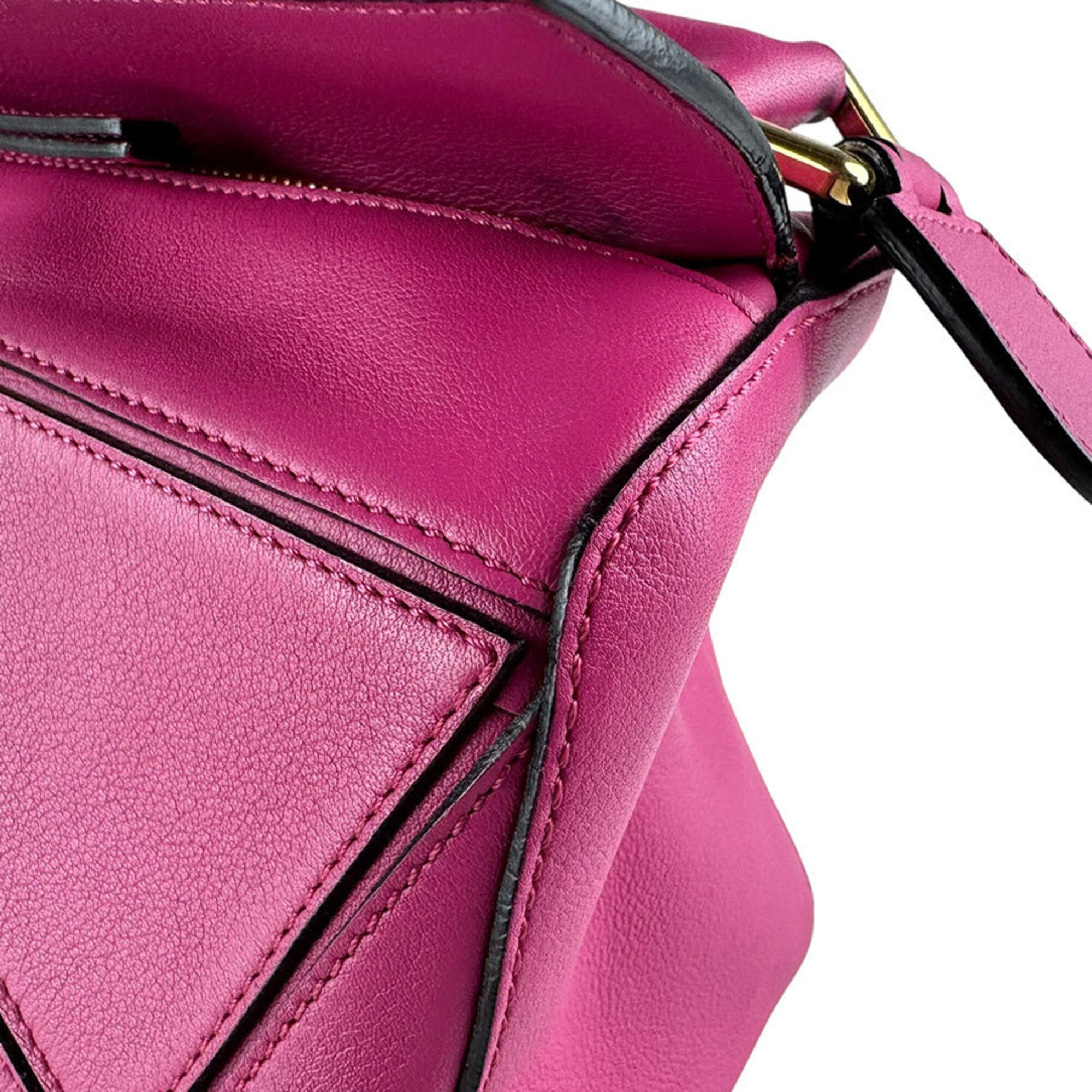 Loewe Pink Leather Handbag Shoulder Bag (Pre-Owned)