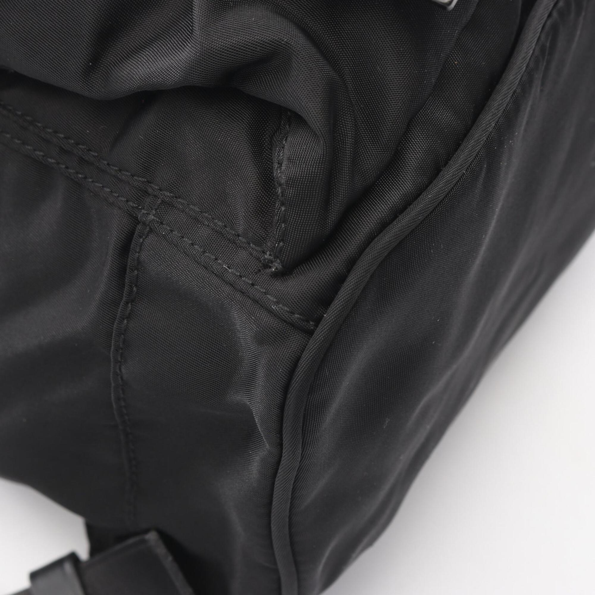 Prada Black Nylon Backpack Handbag (Pre-Owned)