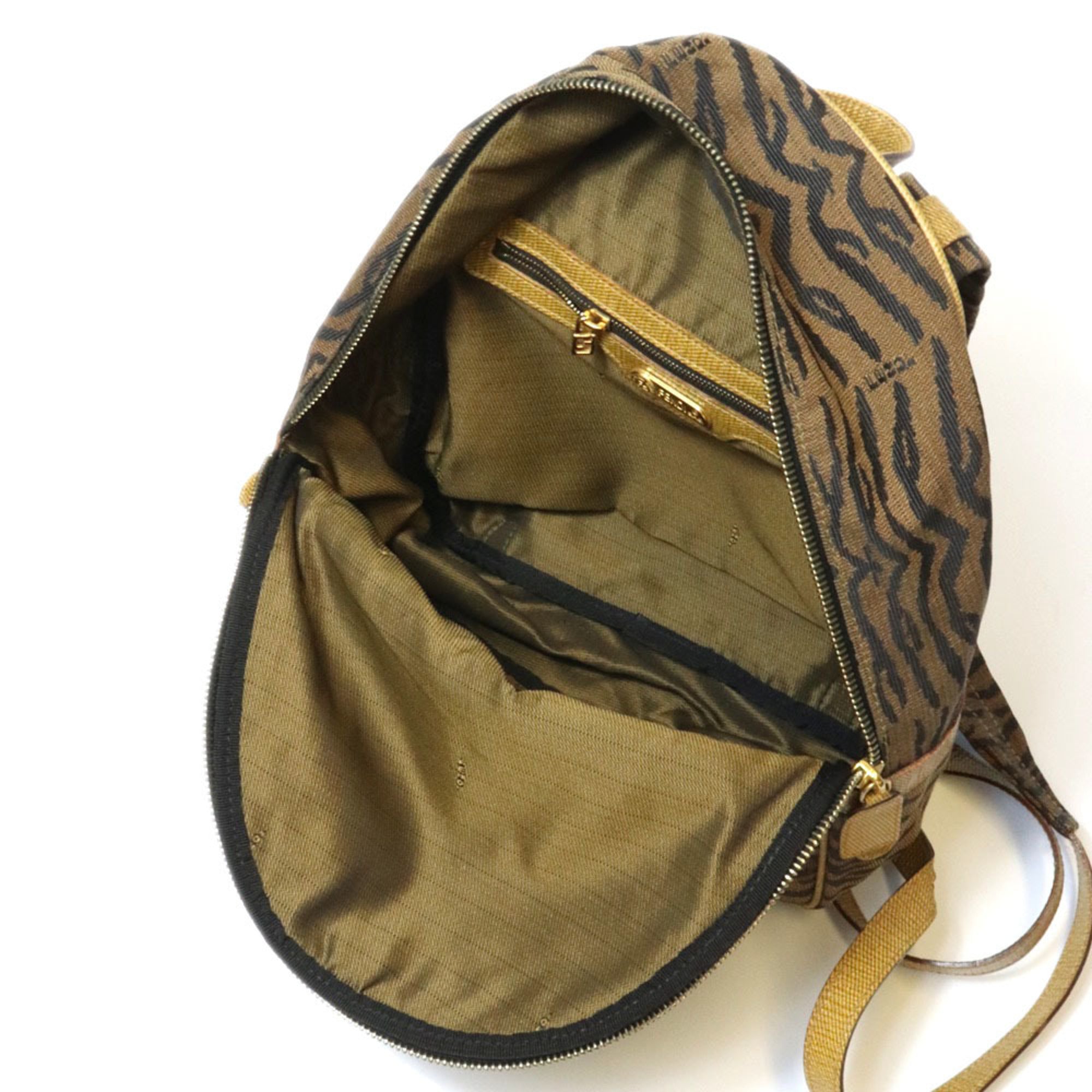 Fendi Brown Canvas Backpack (Pre-Owned)