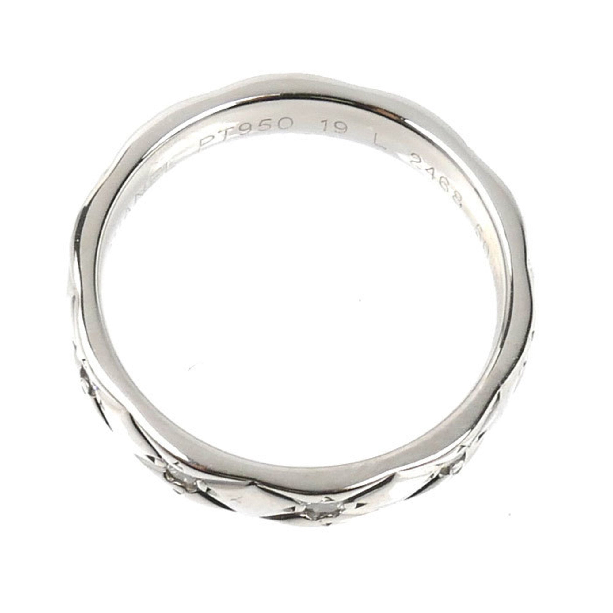 Chanel Platinum 950 Band Ring (Pre-Owned)