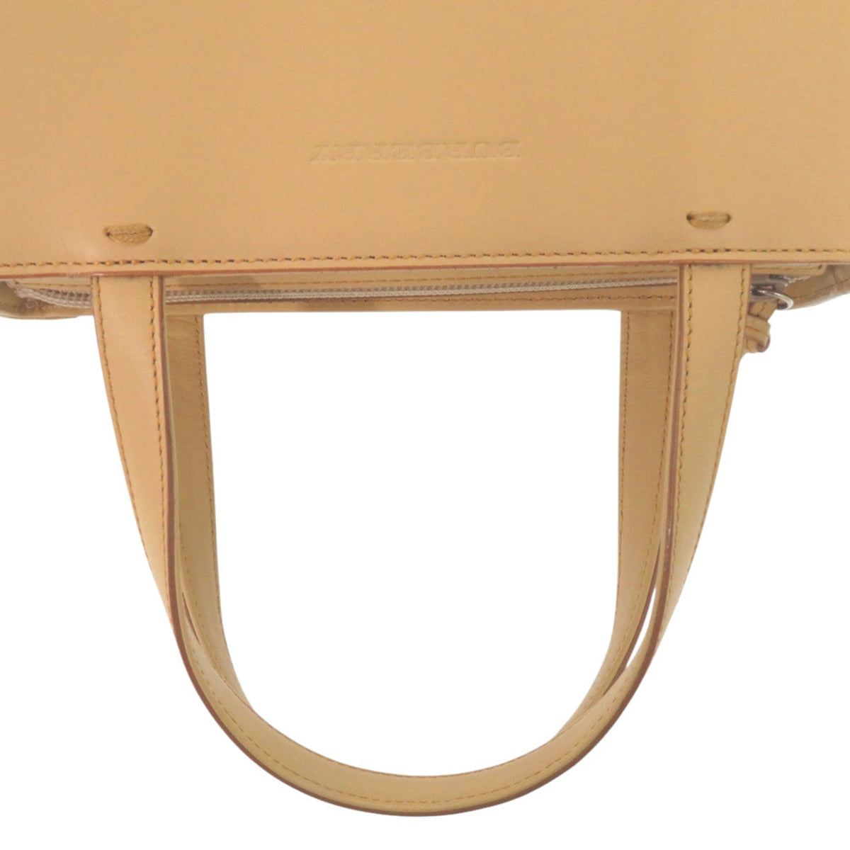 Burberry Beige Bordeaux Leather Handbag (Pre-Owned)