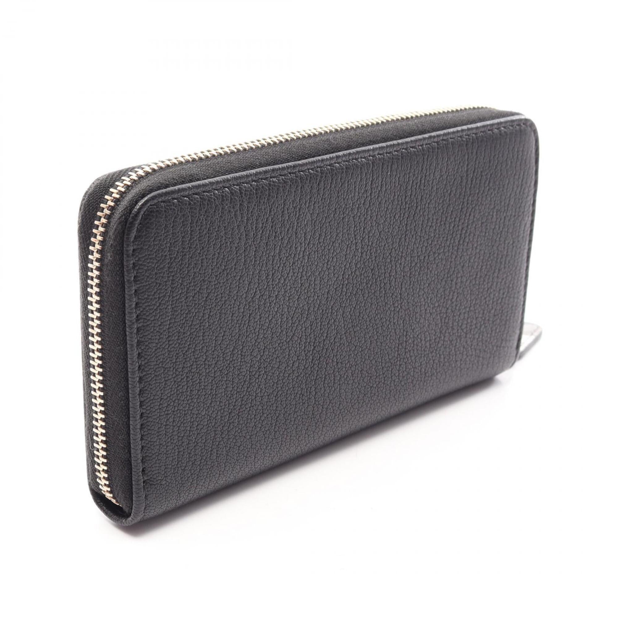Chanel Black Leather Wallet (Bi-Fold) (Pre-Owned)