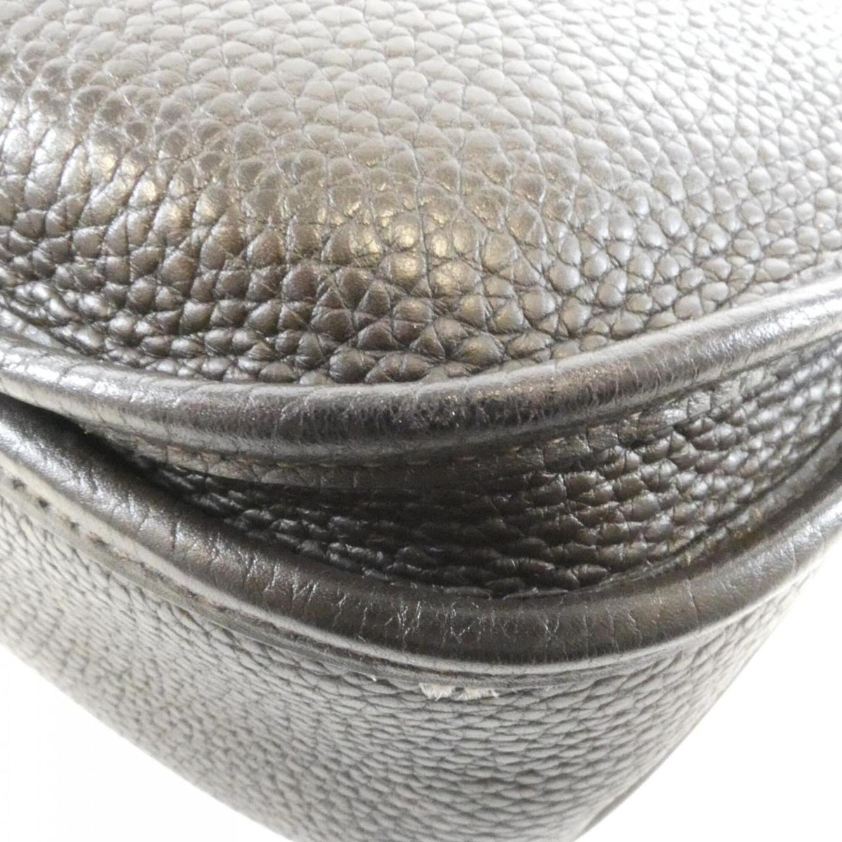 Hermes Ebene Taurillon Clemence Leather Shoulder Bag (Pre-Owned)