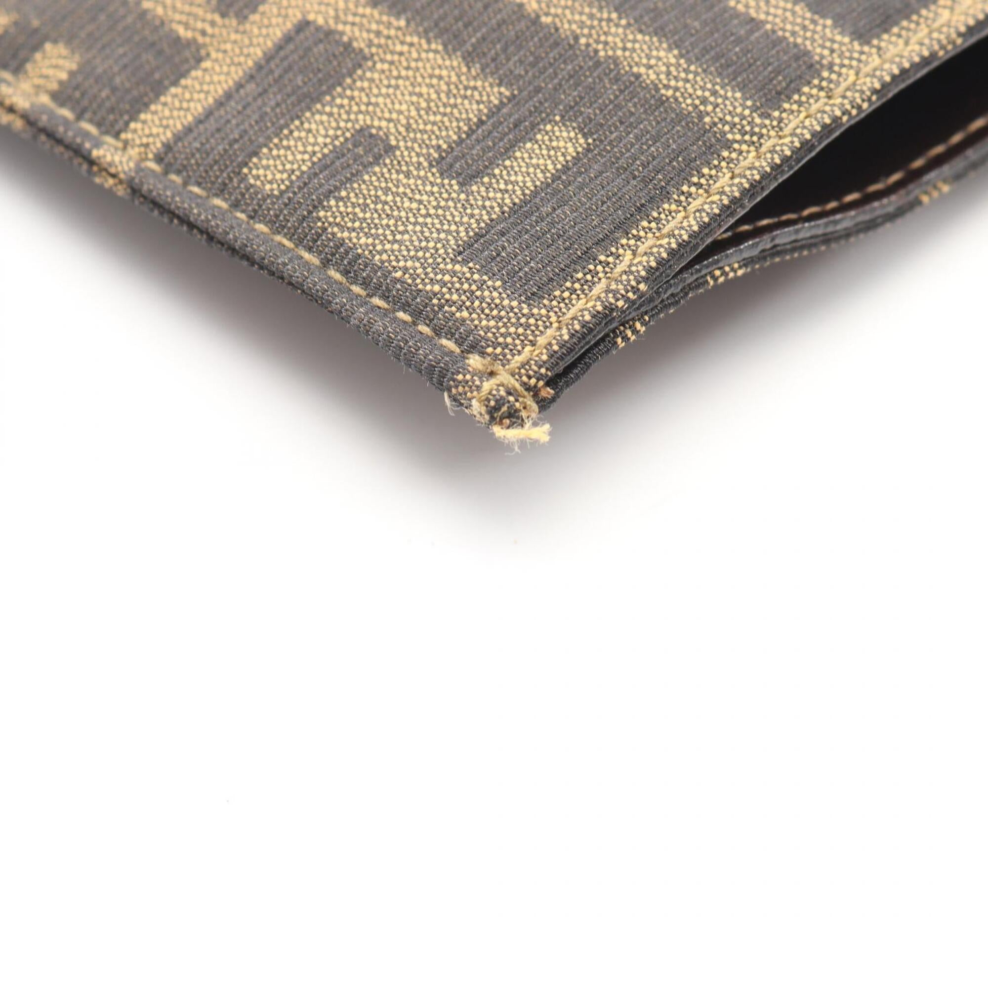 Fendi Brown Nylon Leather Handbag Tote Bag (Pre-Owned)