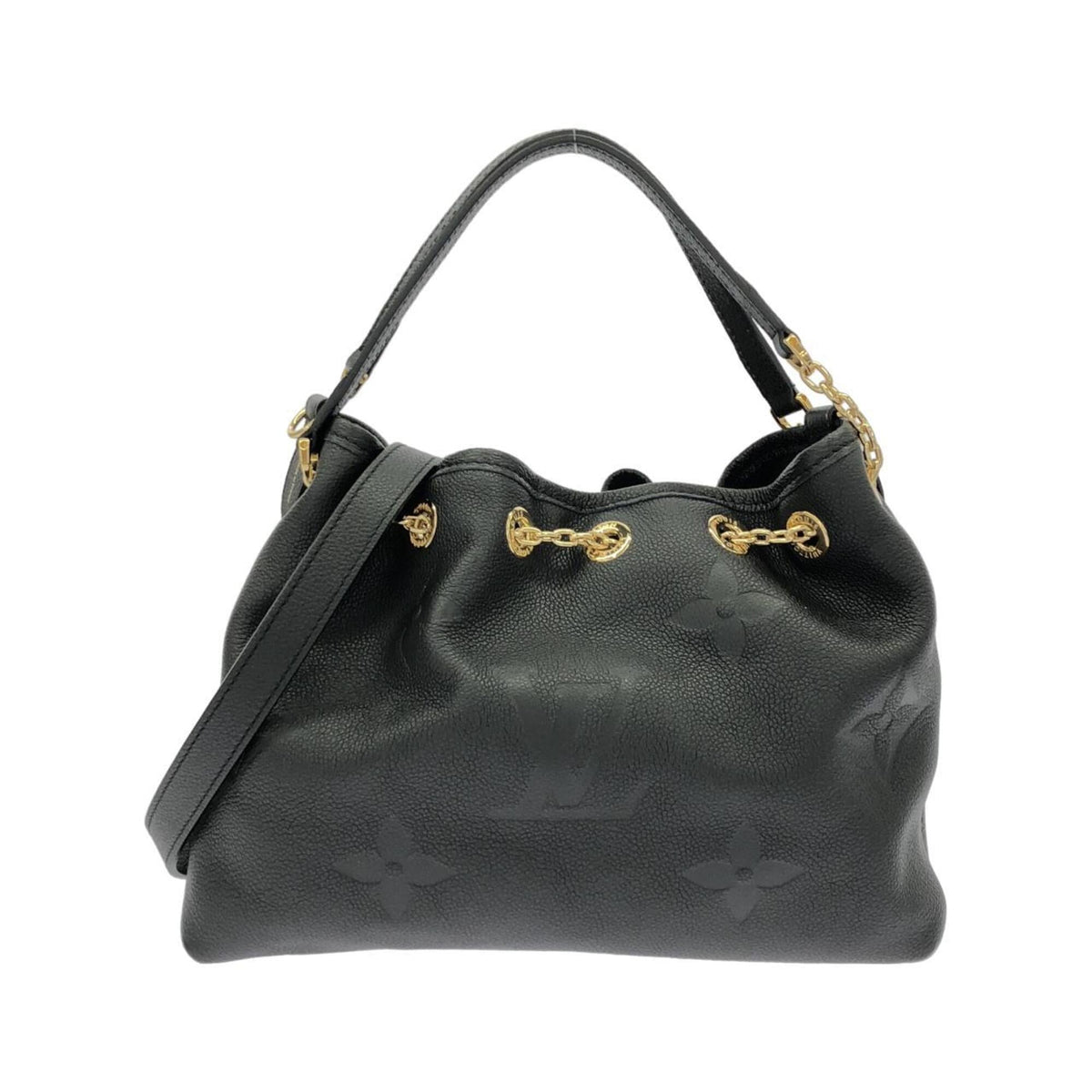 Louis Vuitton Black Leather Handbag (Pre-Owned)