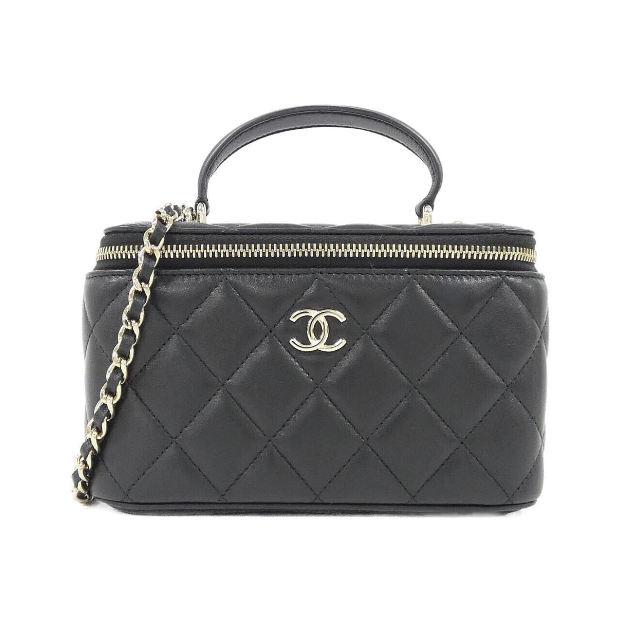Chanel Black Leather Handbag (Pre-Owned)