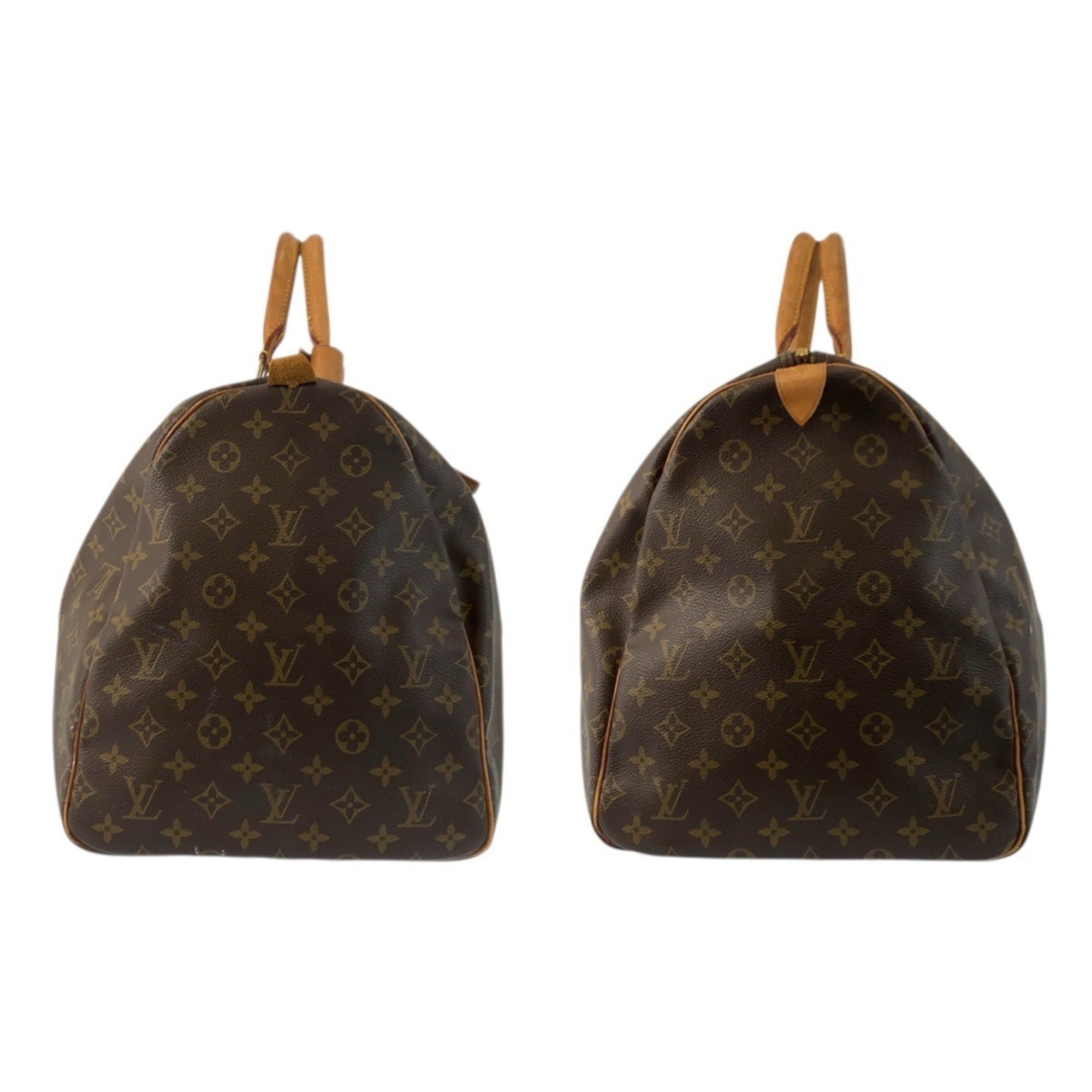 Louis Vuitton Monogram Brown Pvc Leather Boston Bag Handbag (Pre-Owned)