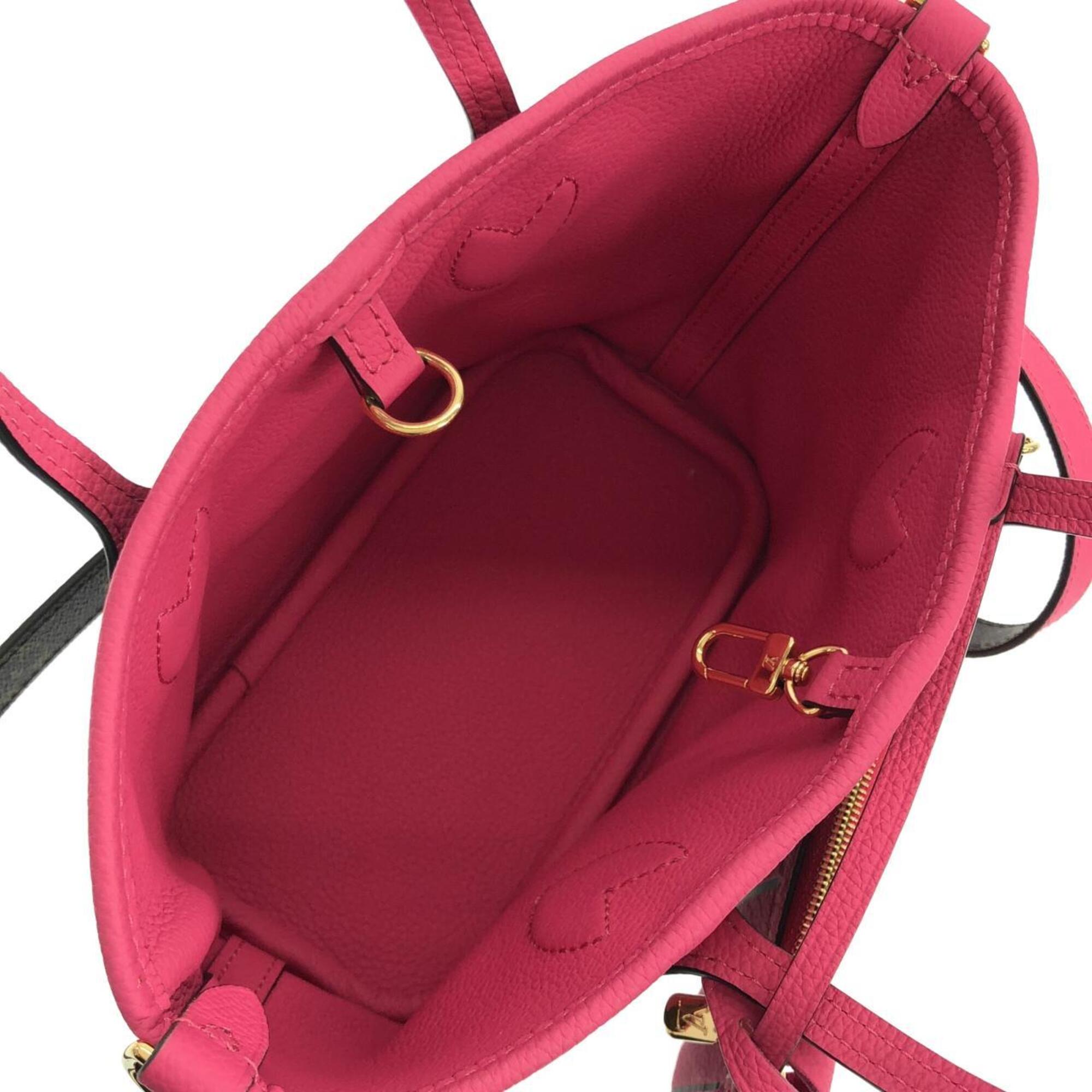 Louis Vuitton Brown Marron Leather Coated Canvas Handbag Pouch (Pre-Owned)