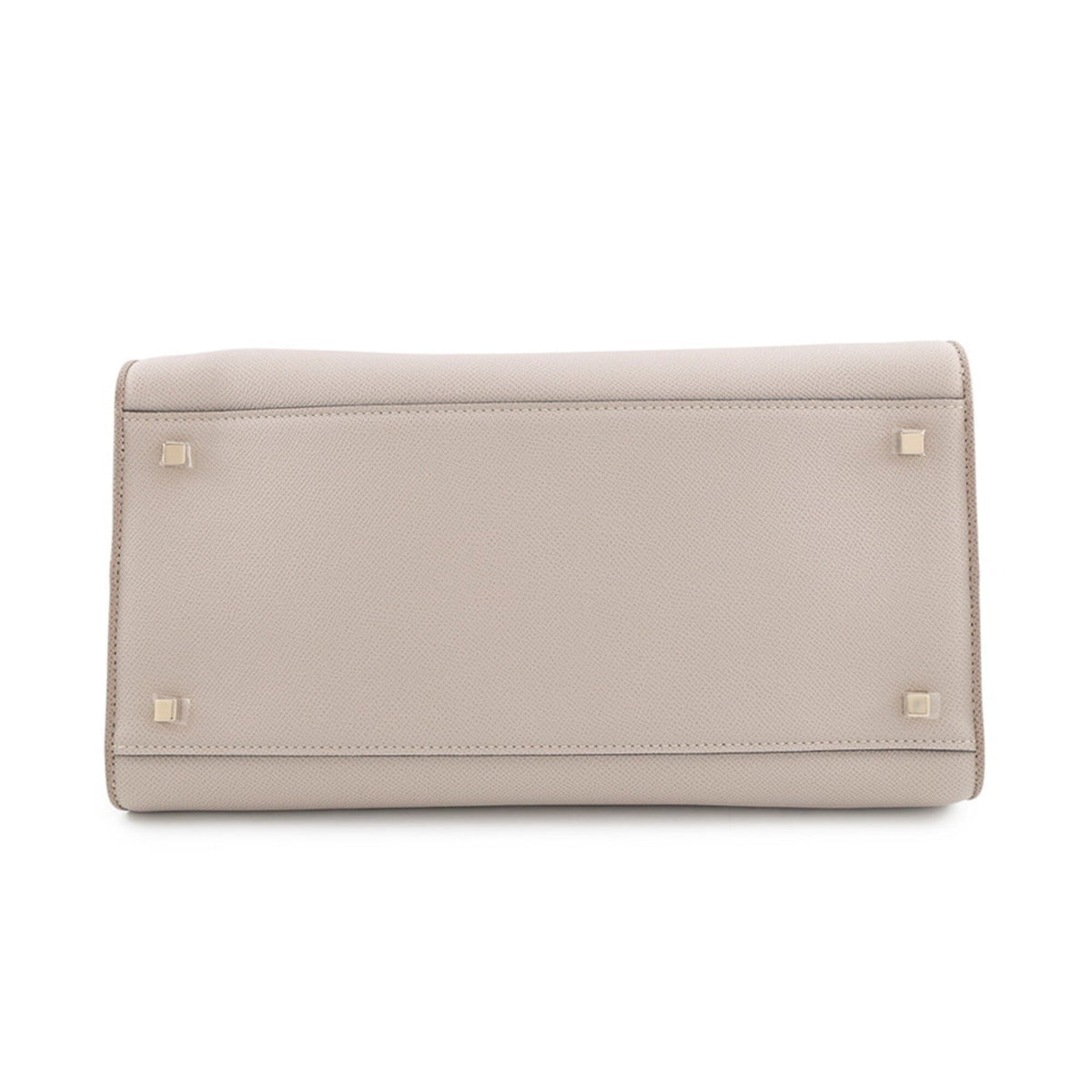 Valextra Champagne Gold Leather Handbag (Pre-Owned)