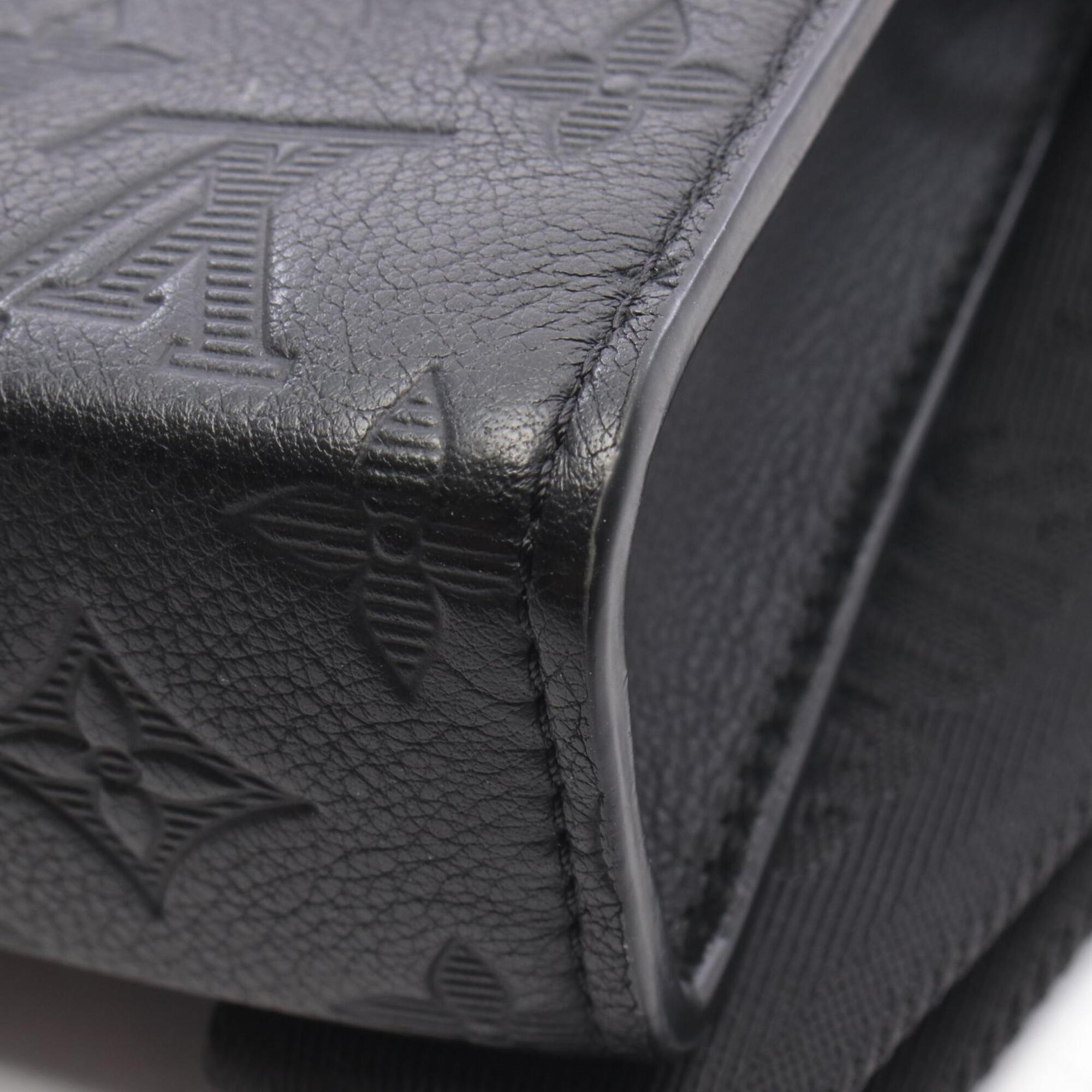 Louis Vuitton Monogram Shadow Black Noir Leather Handbag Shoulder Bag (Pre-Owned)