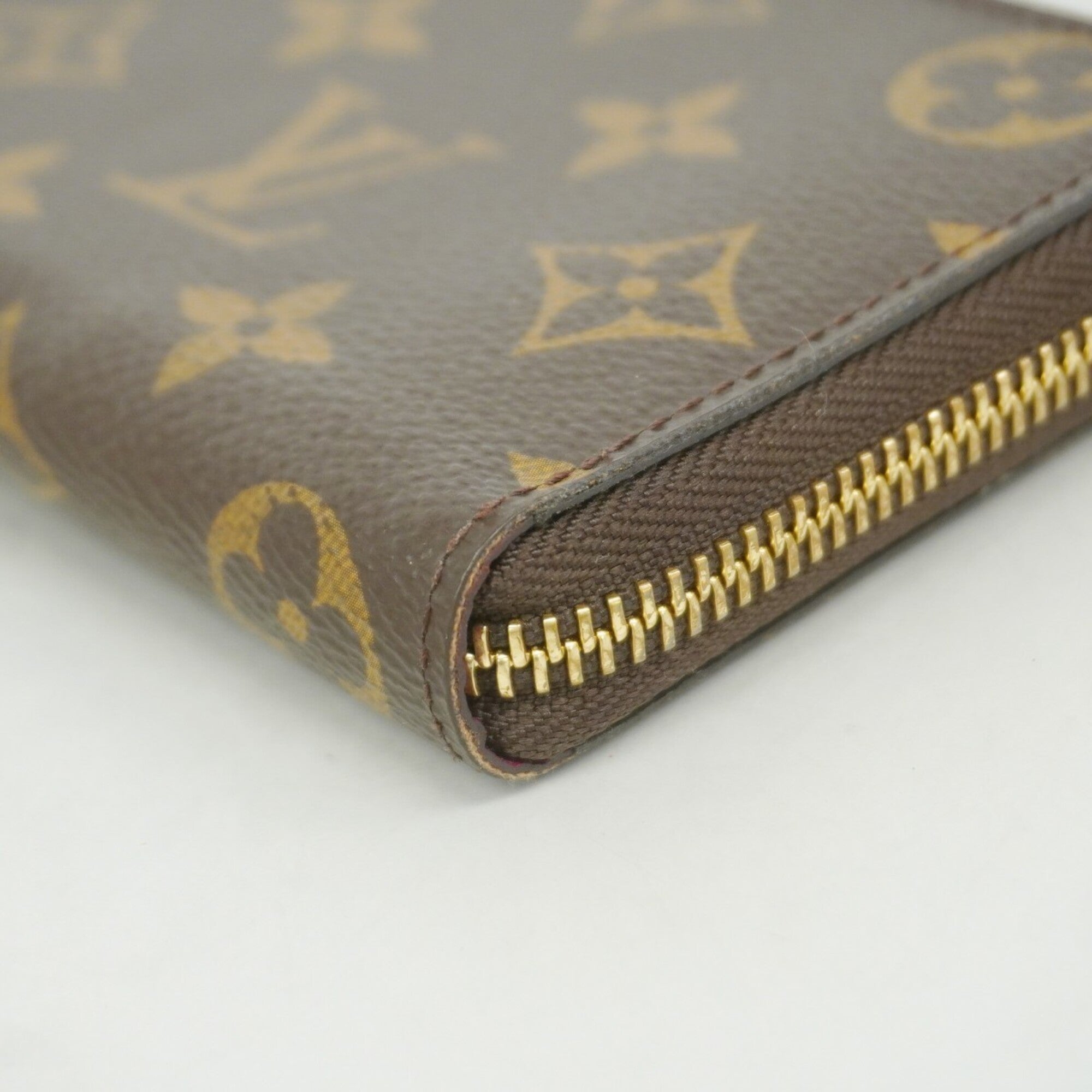 Louis Vuitton Brown Fuchsia Long Wallet (Bi-Fold) (Pre-Owned)