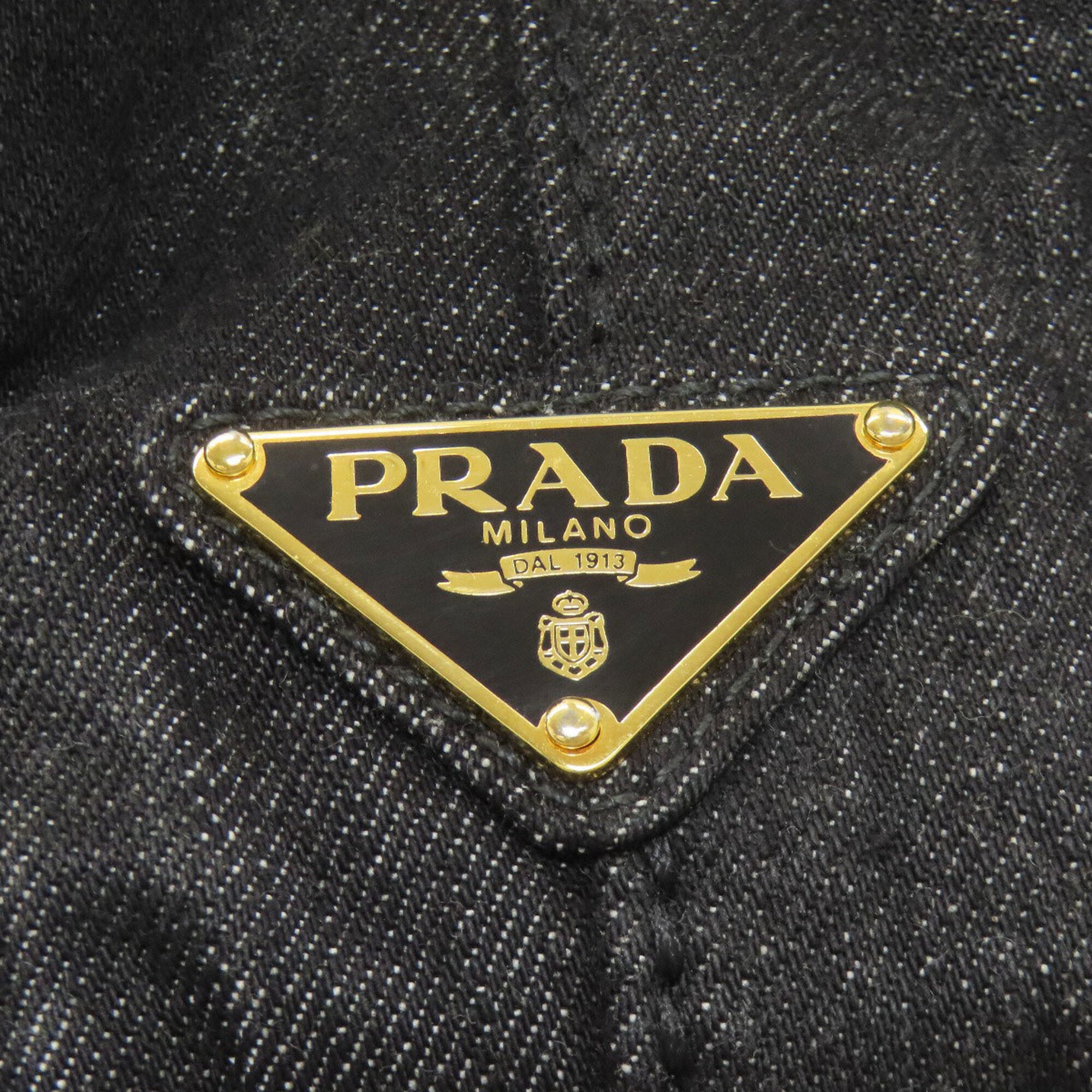 Prada Black Denim Handbag (Pre-Owned)
