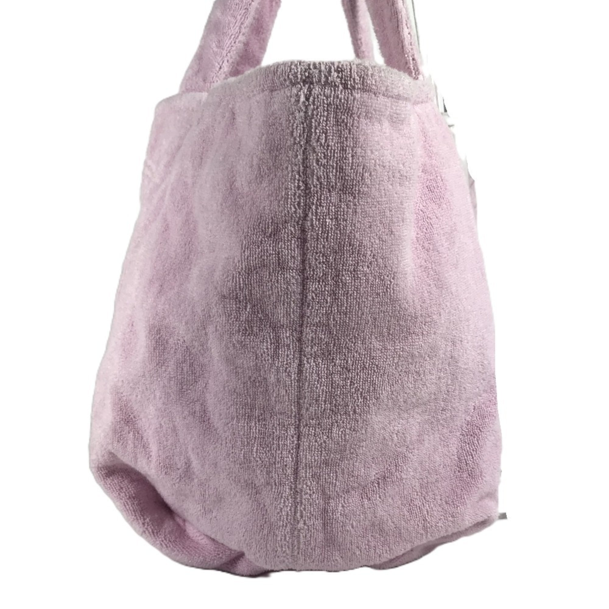 Versace Pink Cotton Boston Bag Shoulder Bag Tote Bag (Pre-Owned)
