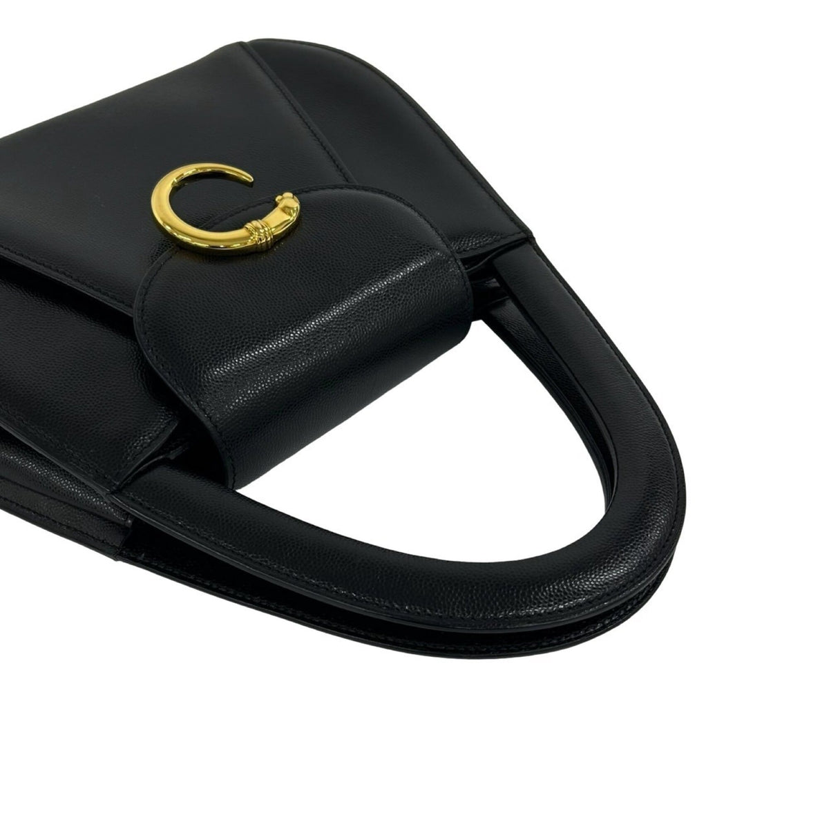 Cartier Black Leather Handbag Tote Bag (Pre-Owned)