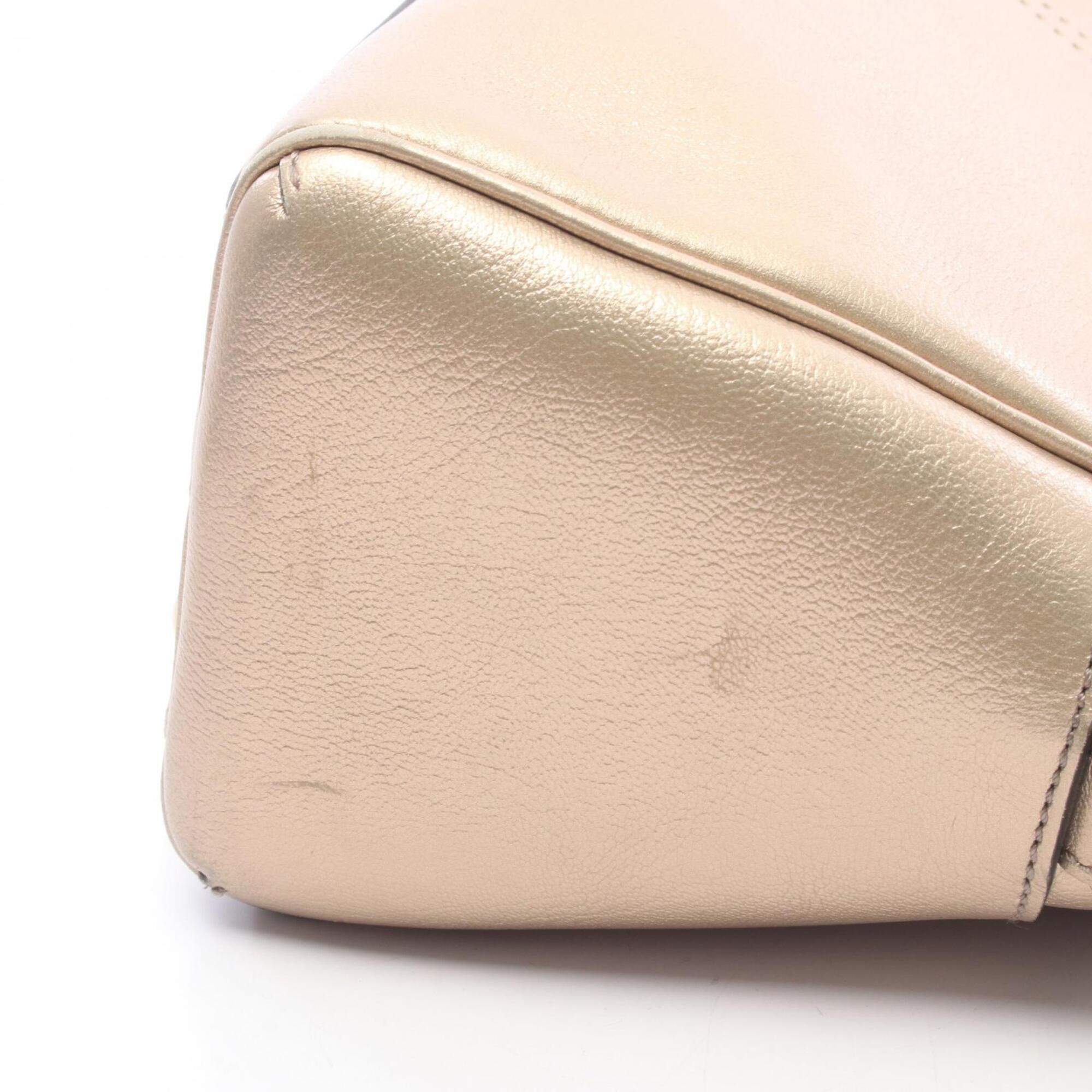 Cartier Gold Leather Handbag (Pre-Owned)