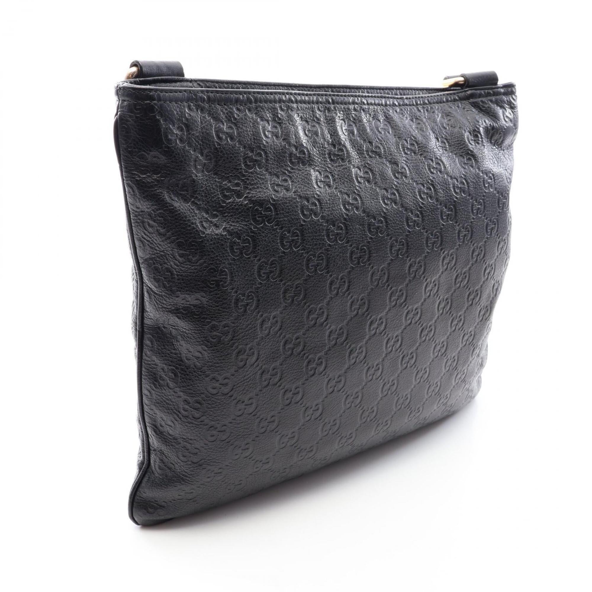 Gucci Black Leather Handbag Shoulder Bag (Pre-Owned)