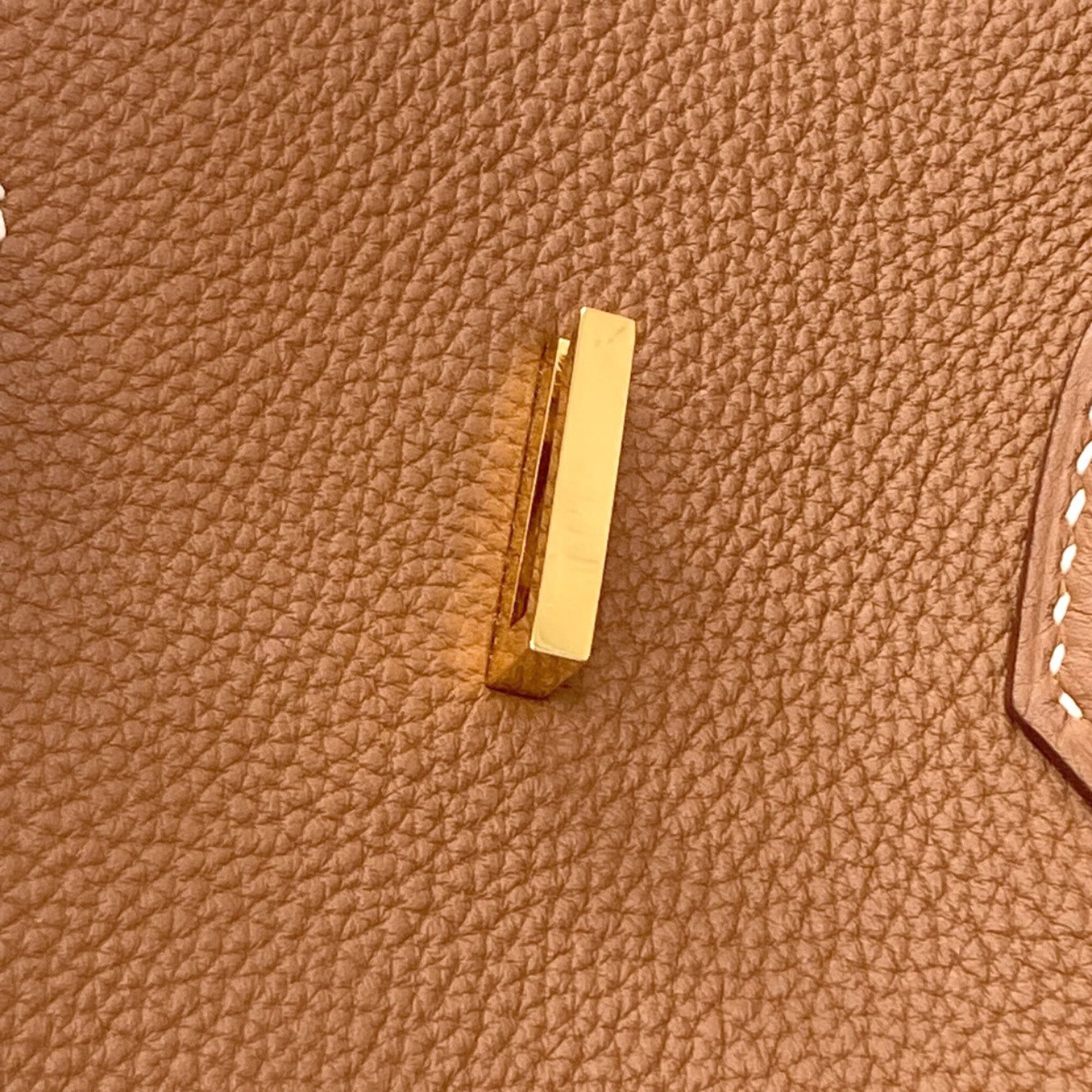 Hermes Gold Togo Leather Handbag (Pre-Owned)