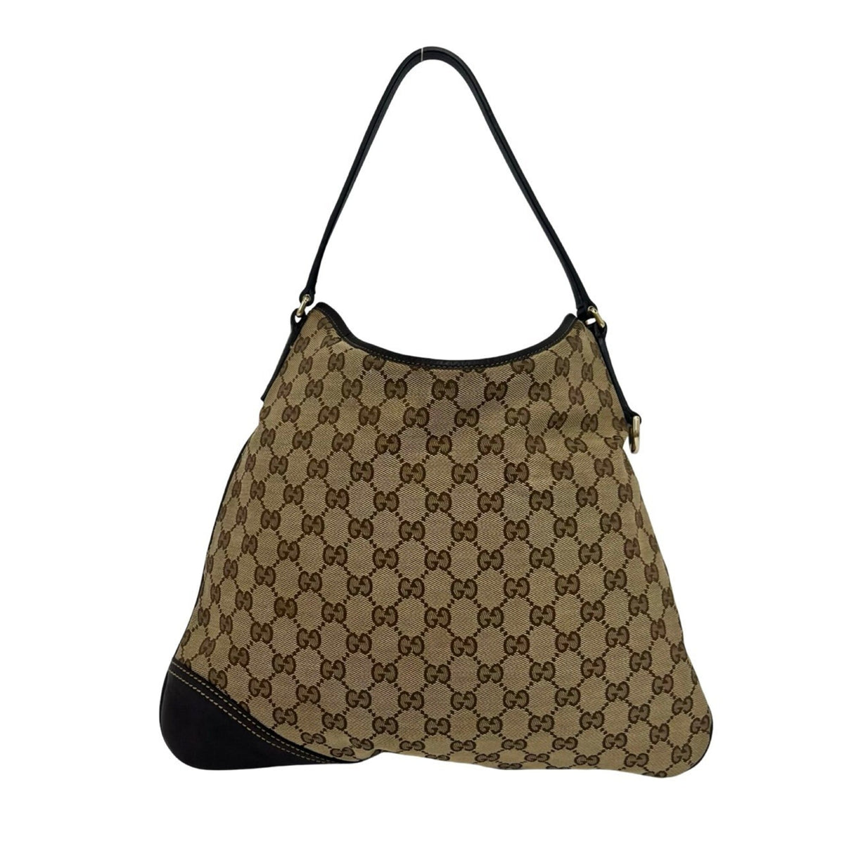 Gucci Brown Canvas Leather Shoulder Bag Tote Bag (Pre-Owned)