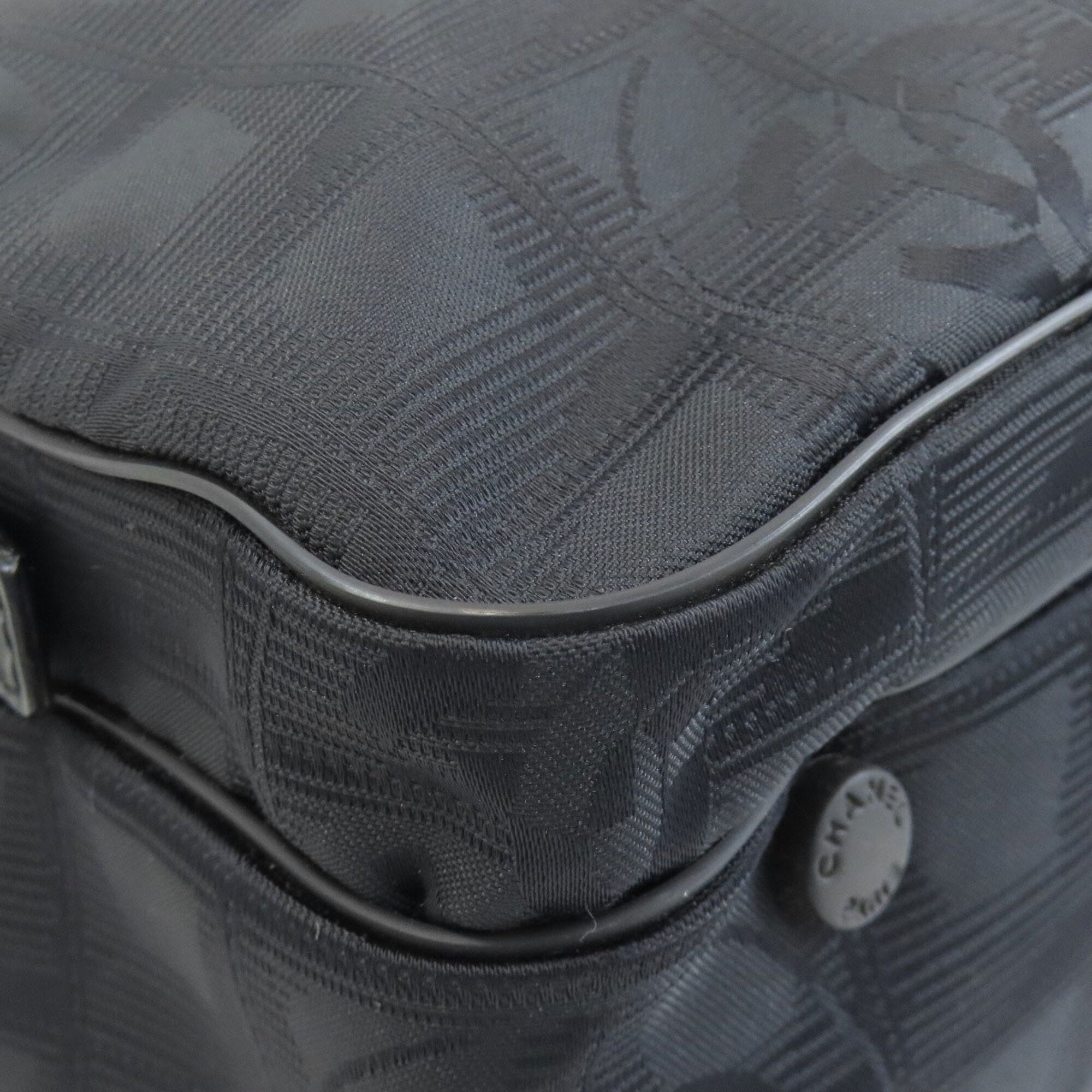 Chanel New Travel Line Black Nylon Jacquard Handbag (Pre-Owned)