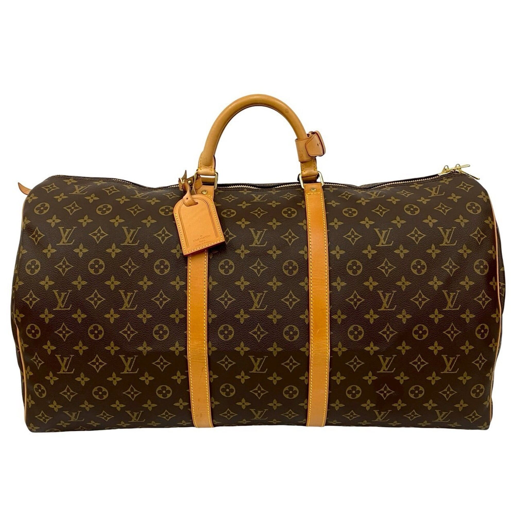 Louis Vuitton Brown Leather Pvc Boston Bag Handbag (Pre-Owned)