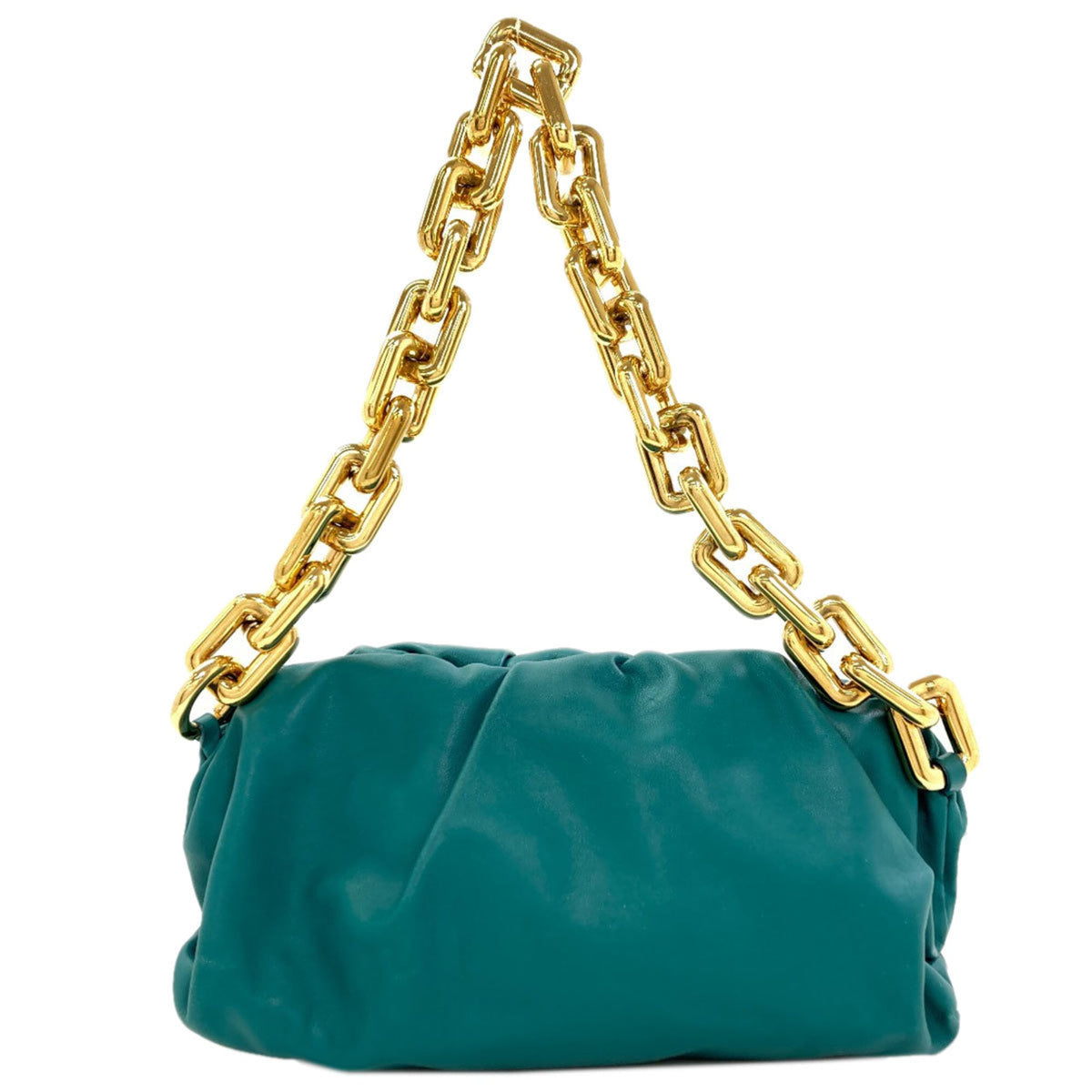 Bottega Veneta Green Leather Shoulder Bag (Pre-Owned)