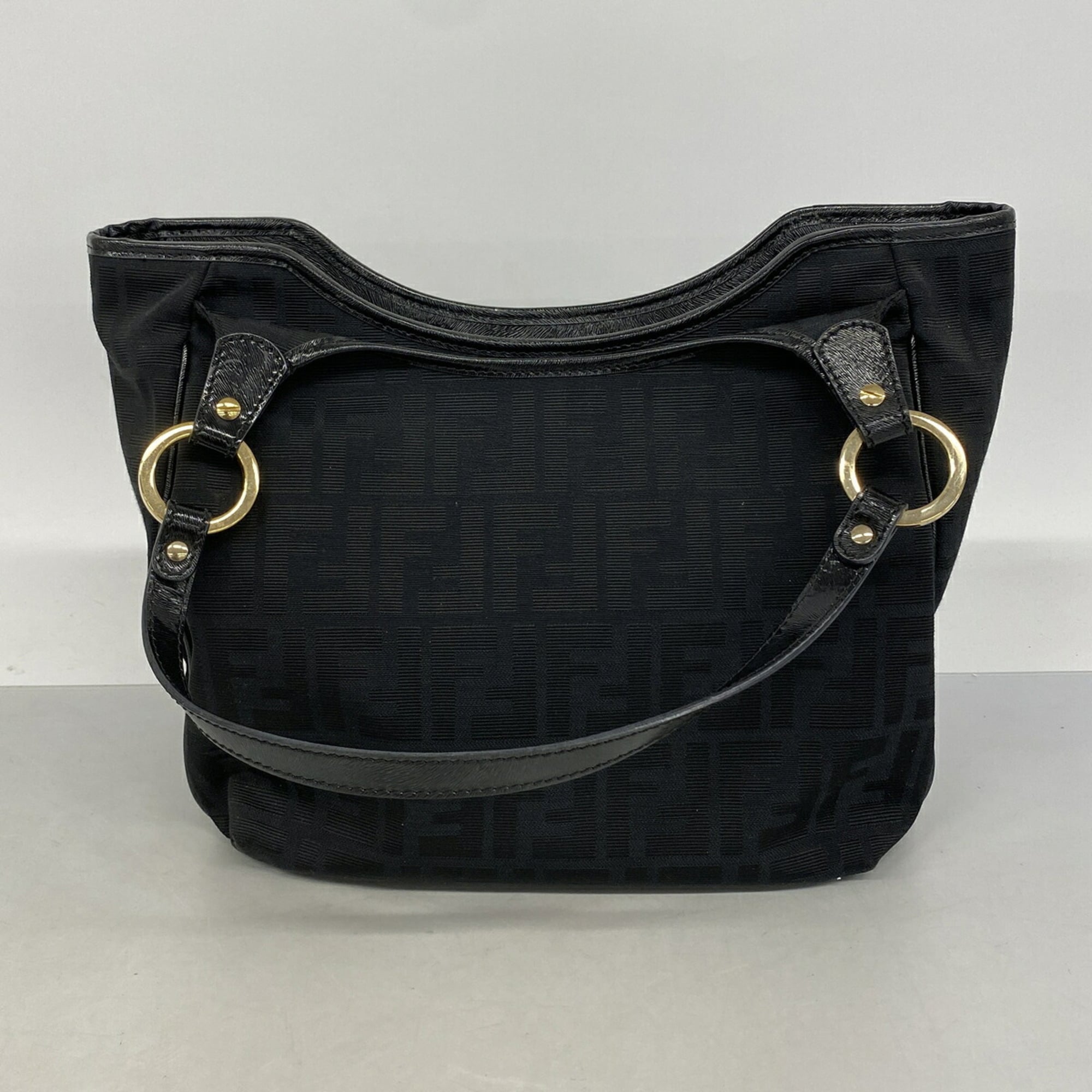 Fendi Black Nylon Canvas Tote Bag (Pre-Owned)