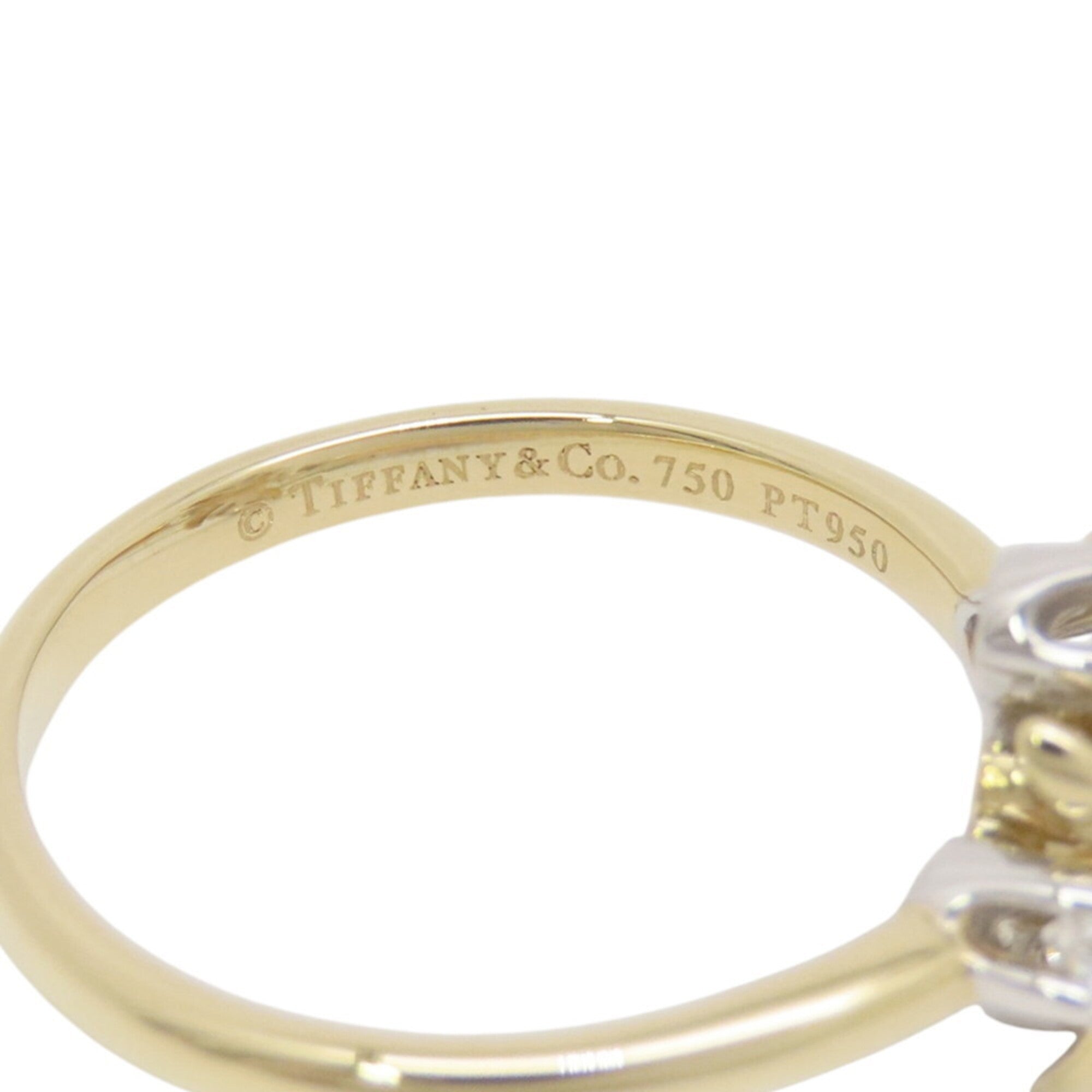 Tiffany Gold Silver Yellow Gold (18K) Platinum 950 Anniversary Ring (Pre-Owned)