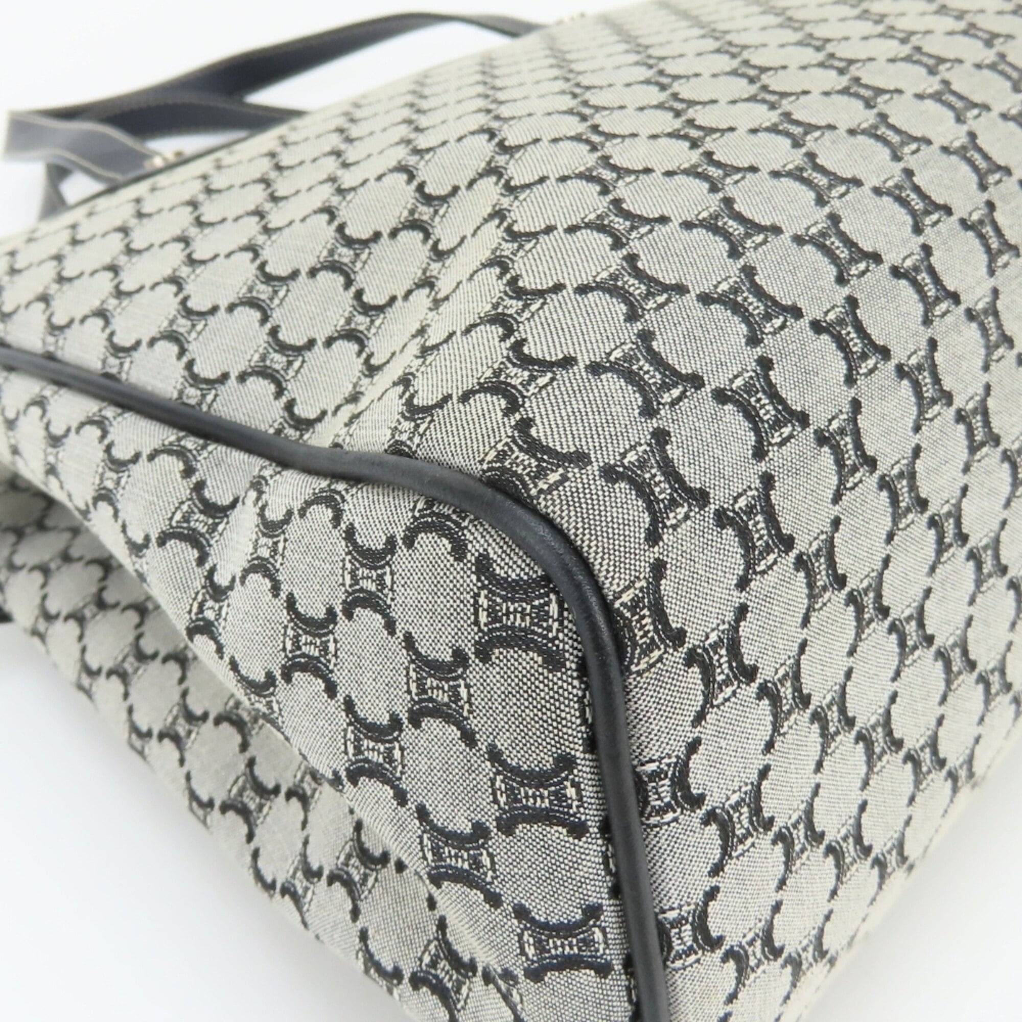 Celine Macadam Black Gray Tote Bag (Pre-Owned)