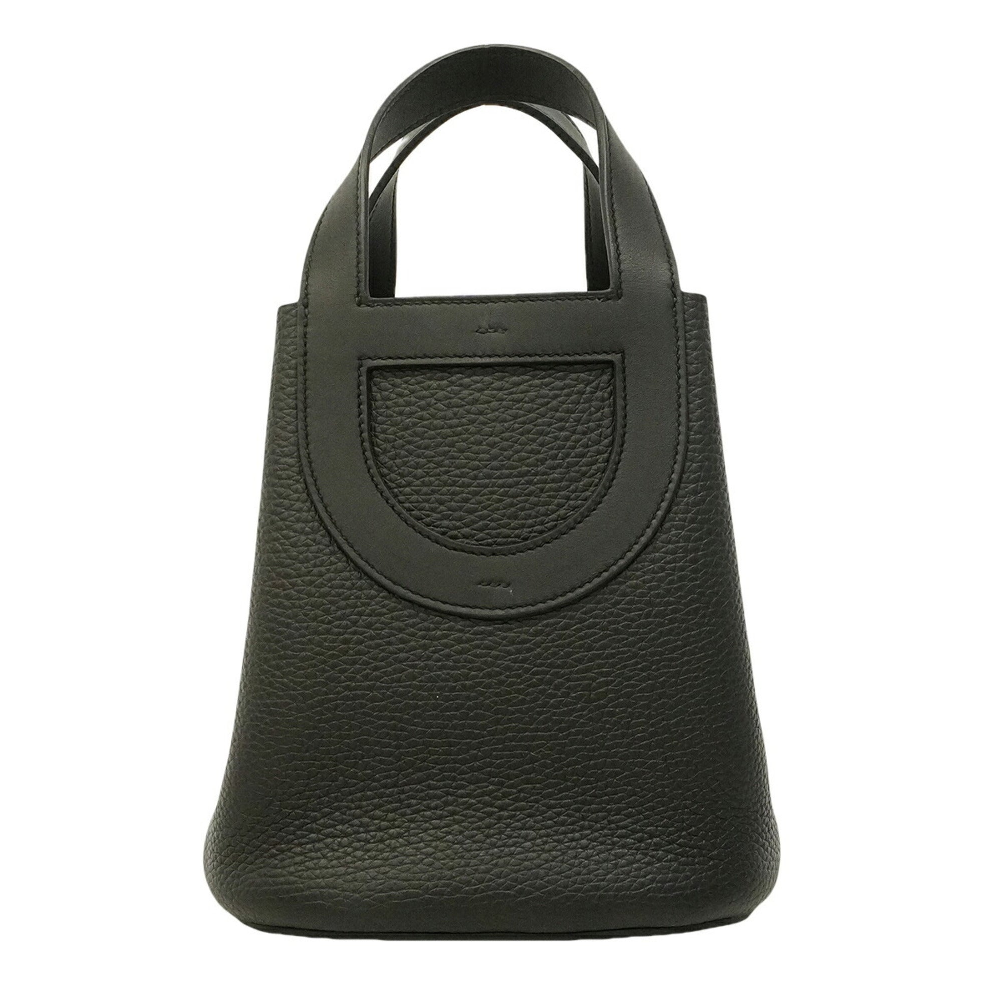 Hermes Black Taurillon Clemence Leather Handbag (Pre-Owned)