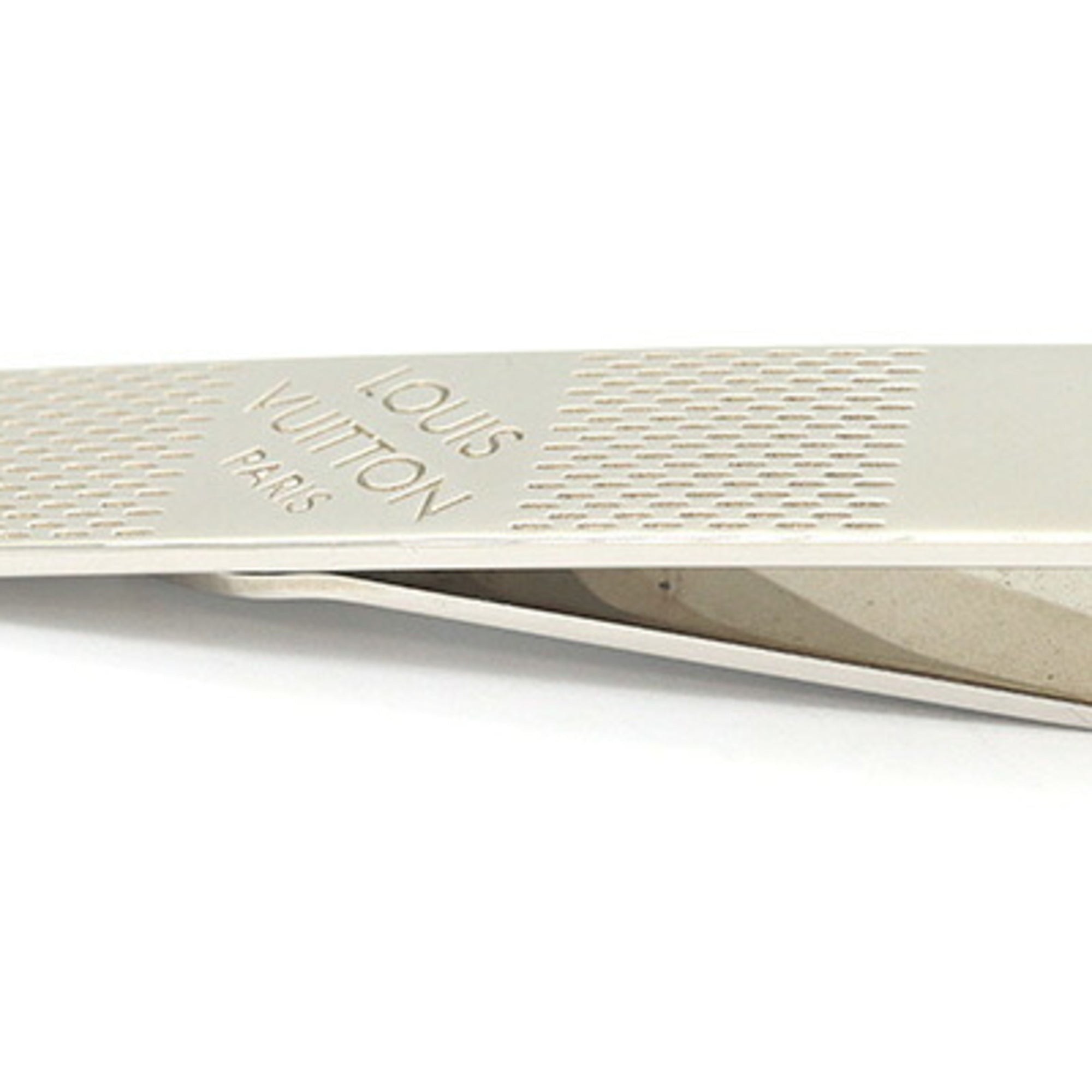 Louis Vuitton Silver Damier Canvas Metal Money Clip (Pre-Owned)