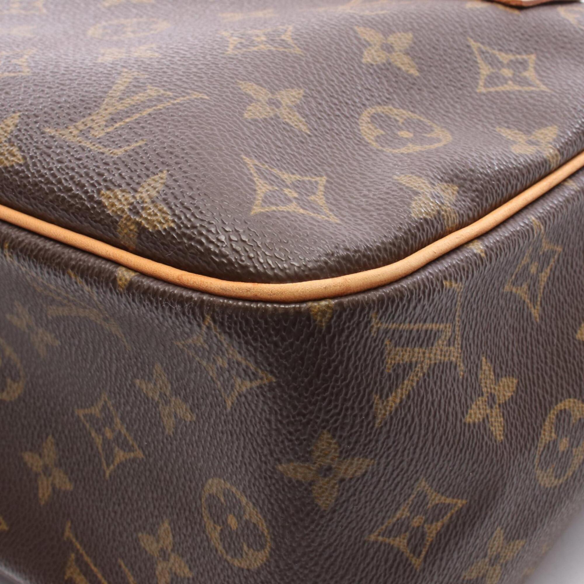 Louis Vuitton Brown Coated Canvas Leather Handbag Shoulder Bag (Pre-Owned)