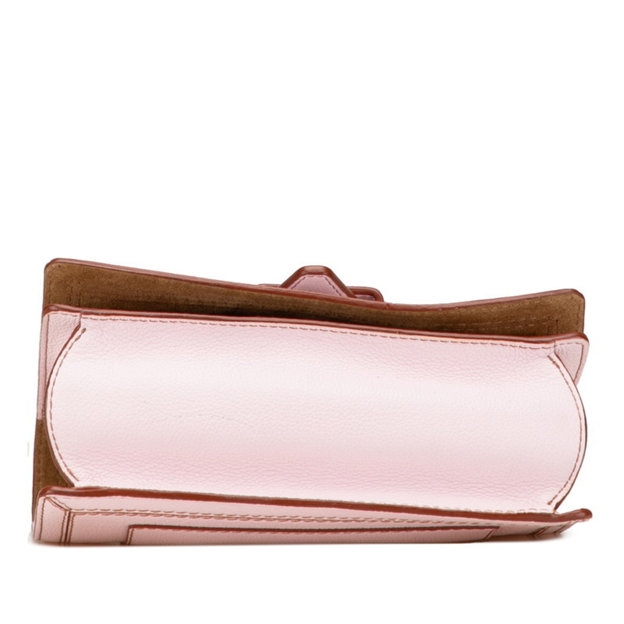 Loewe Barcelona Brown Pink Leather Shoulder Bag (Pre-Owned)